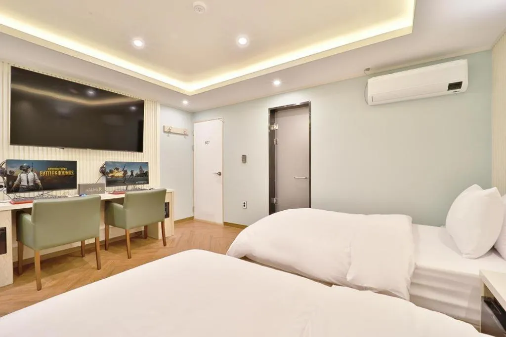 Bed in Daegu Hotel Rubato