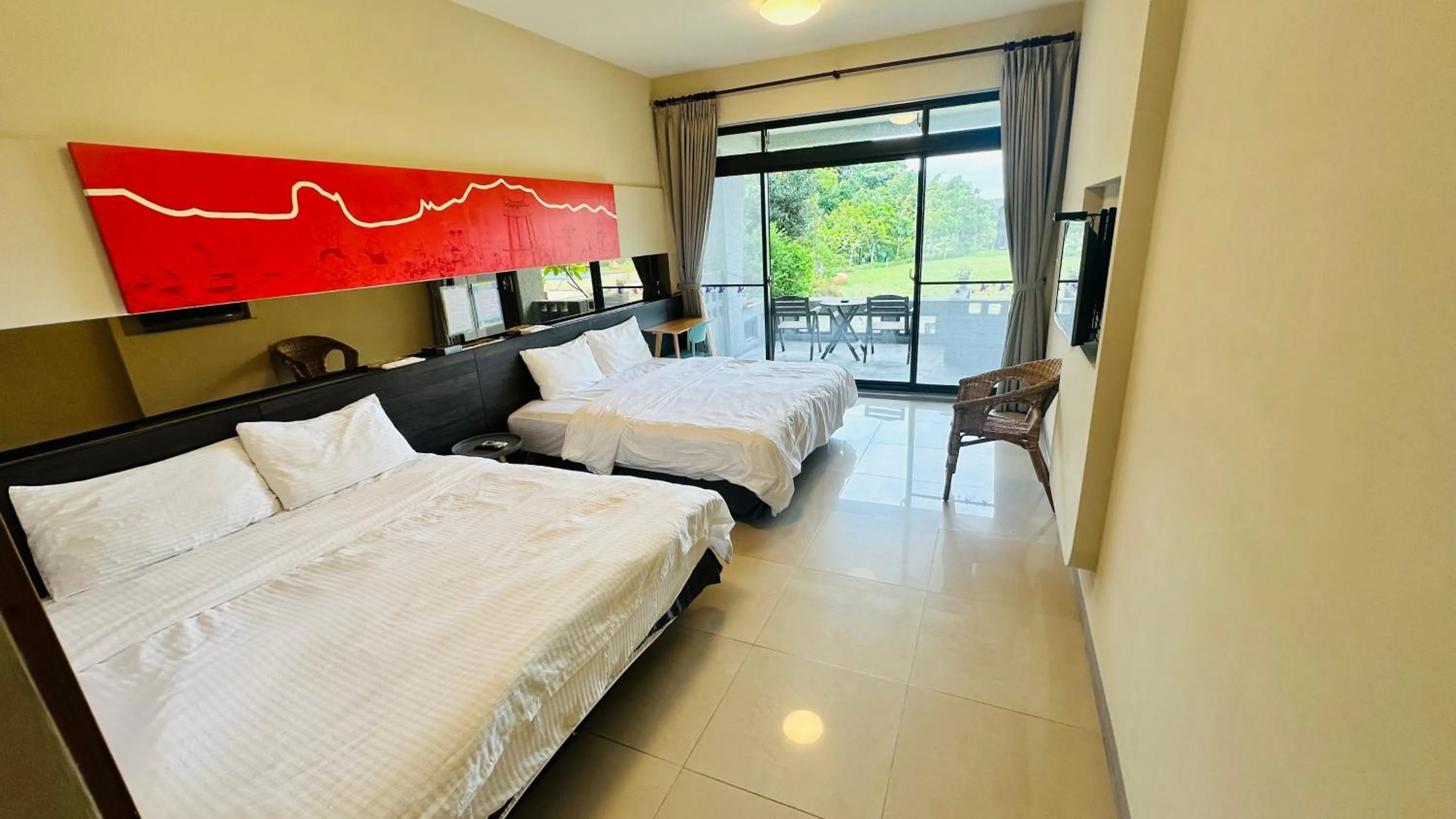 Bed in Butterfly B&B