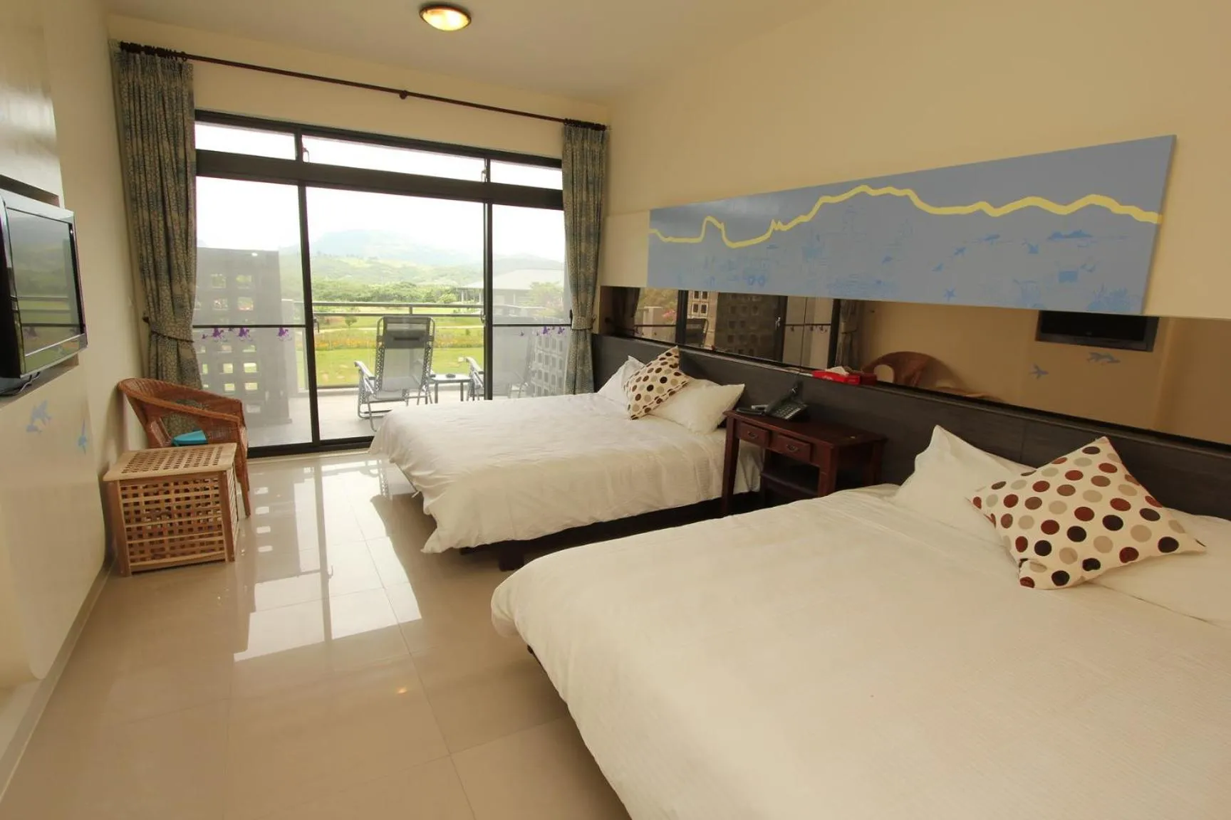 Bed in Butterfly B&B