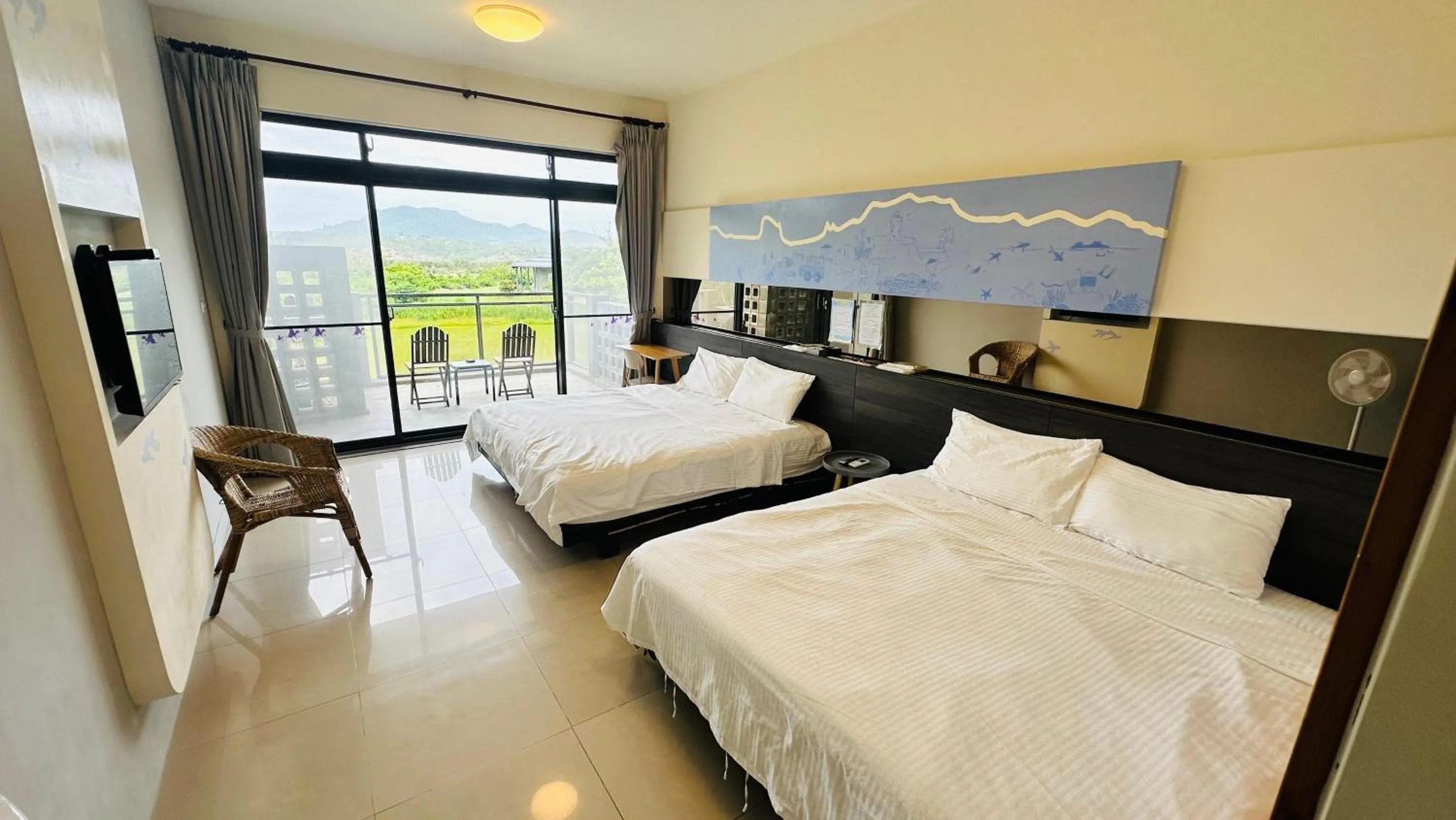 Bed in Butterfly B&B