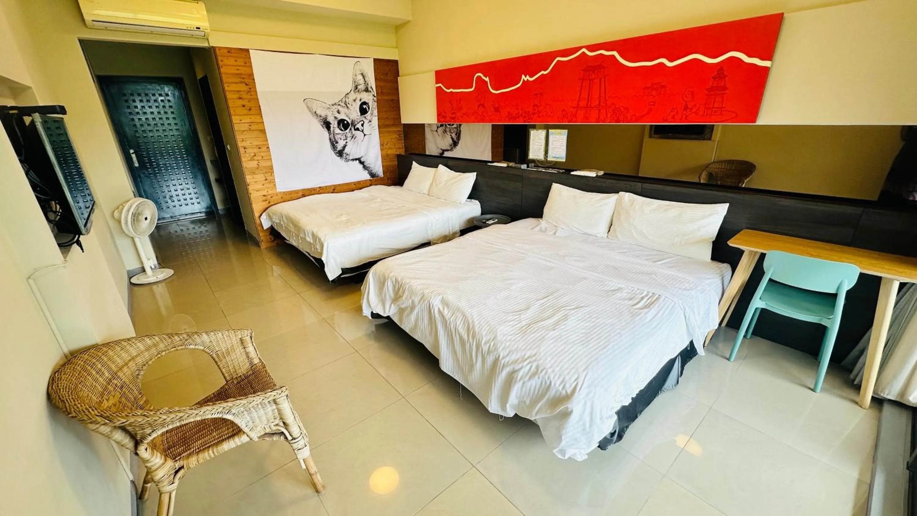 Bed in Butterfly B&B