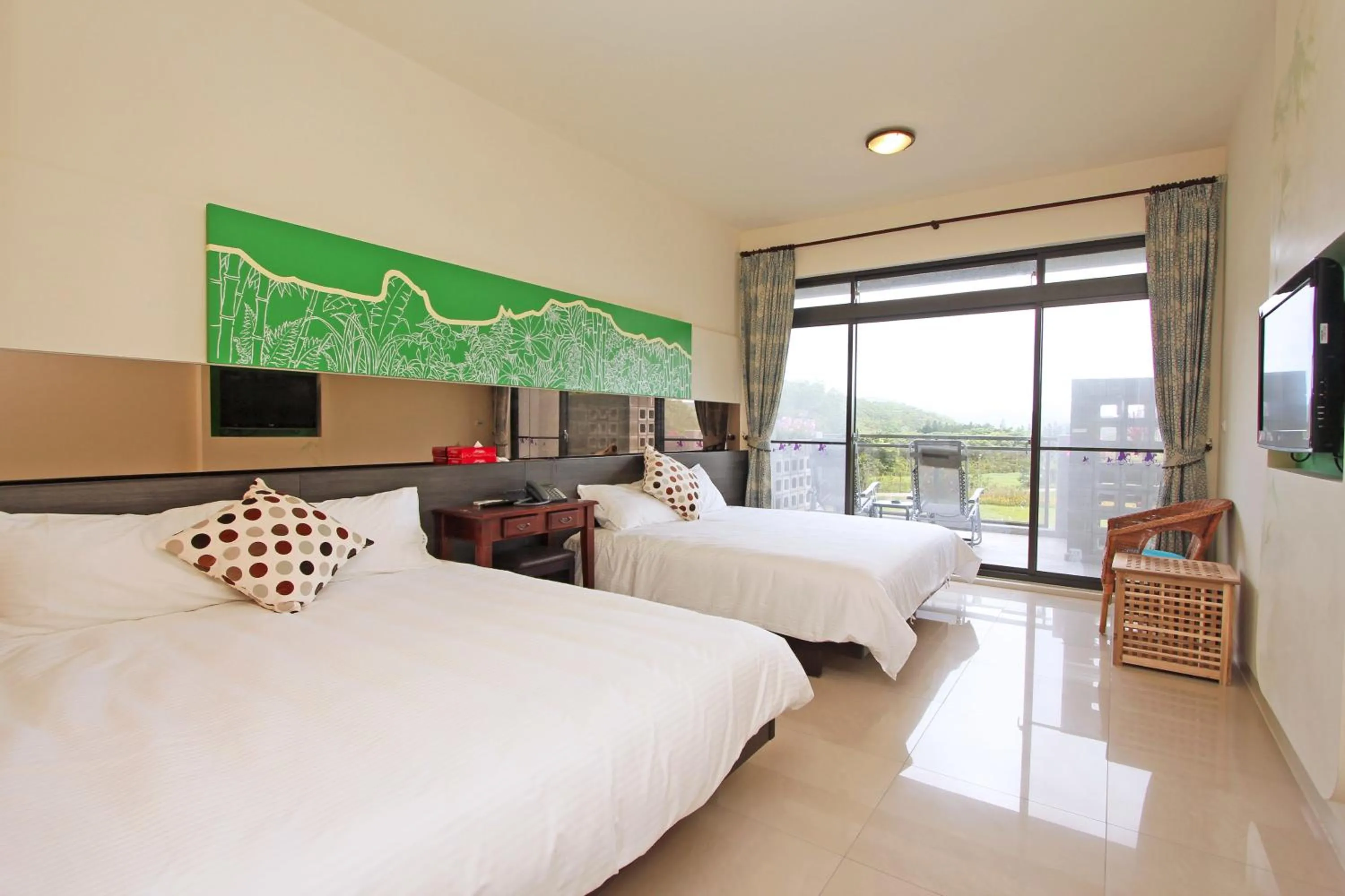 Bed in Butterfly B&B