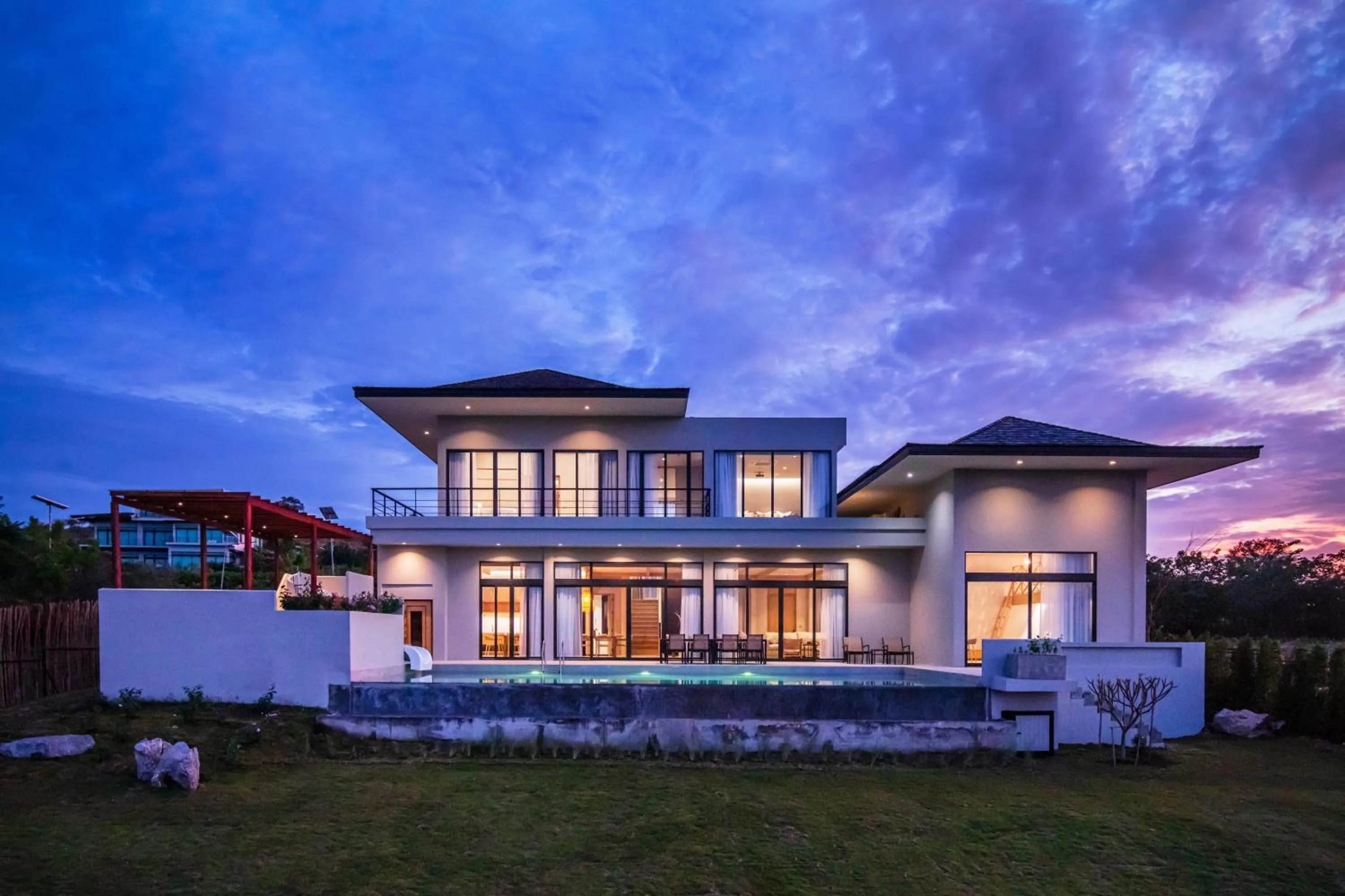 Night in The Private Pool Villas at Civilai Hill Khao Yai