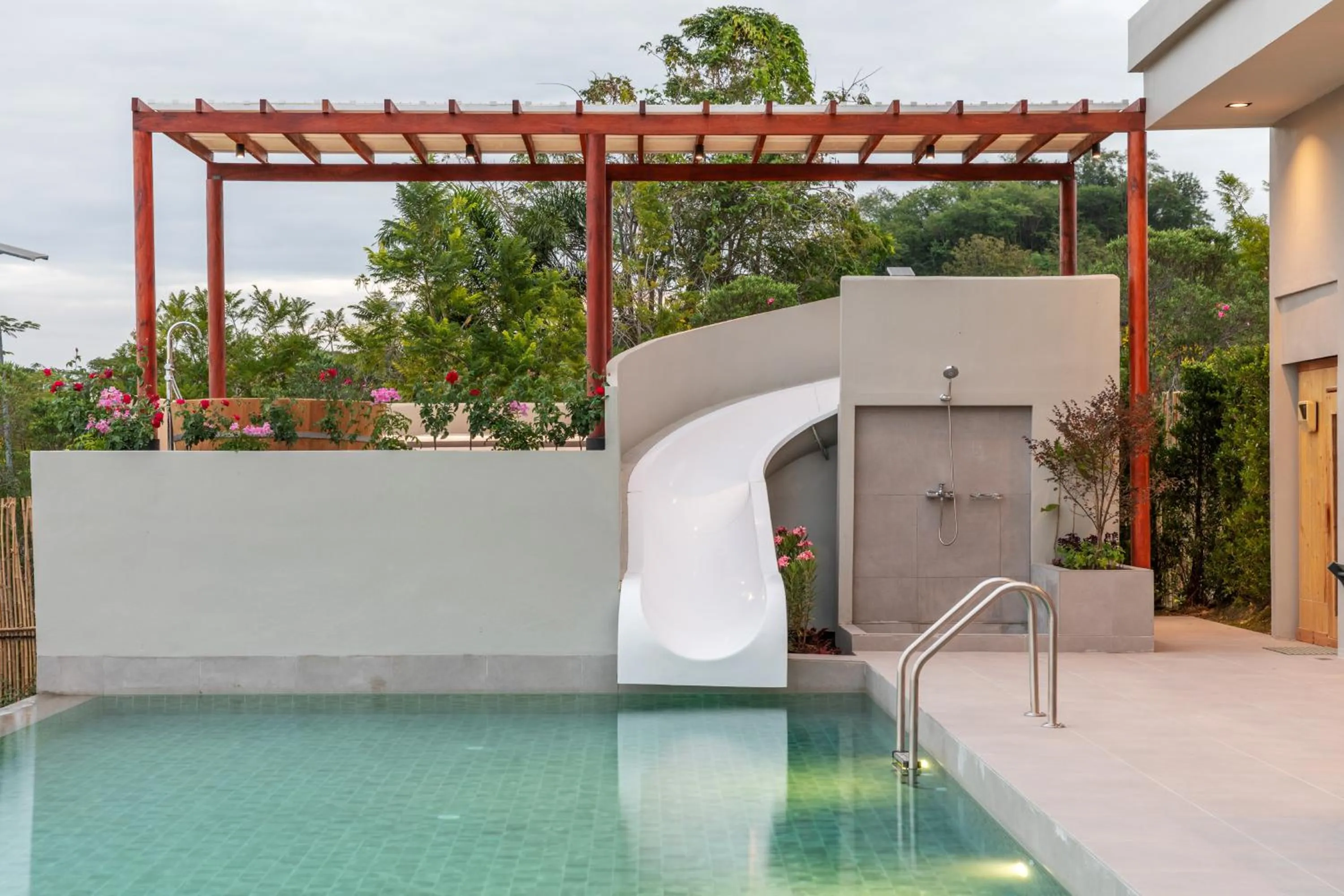 Patio in The Private Pool Villas at Civilai Hill Khao Yai