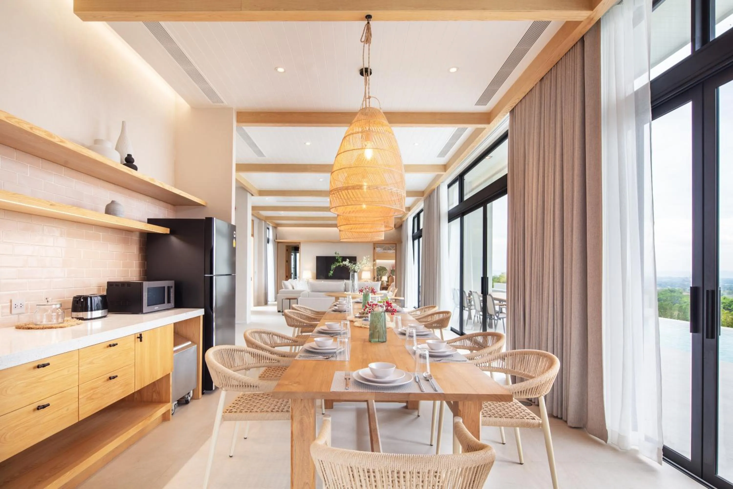 Dining area in The Private Pool Villas at Civilai Hill Khao Yai