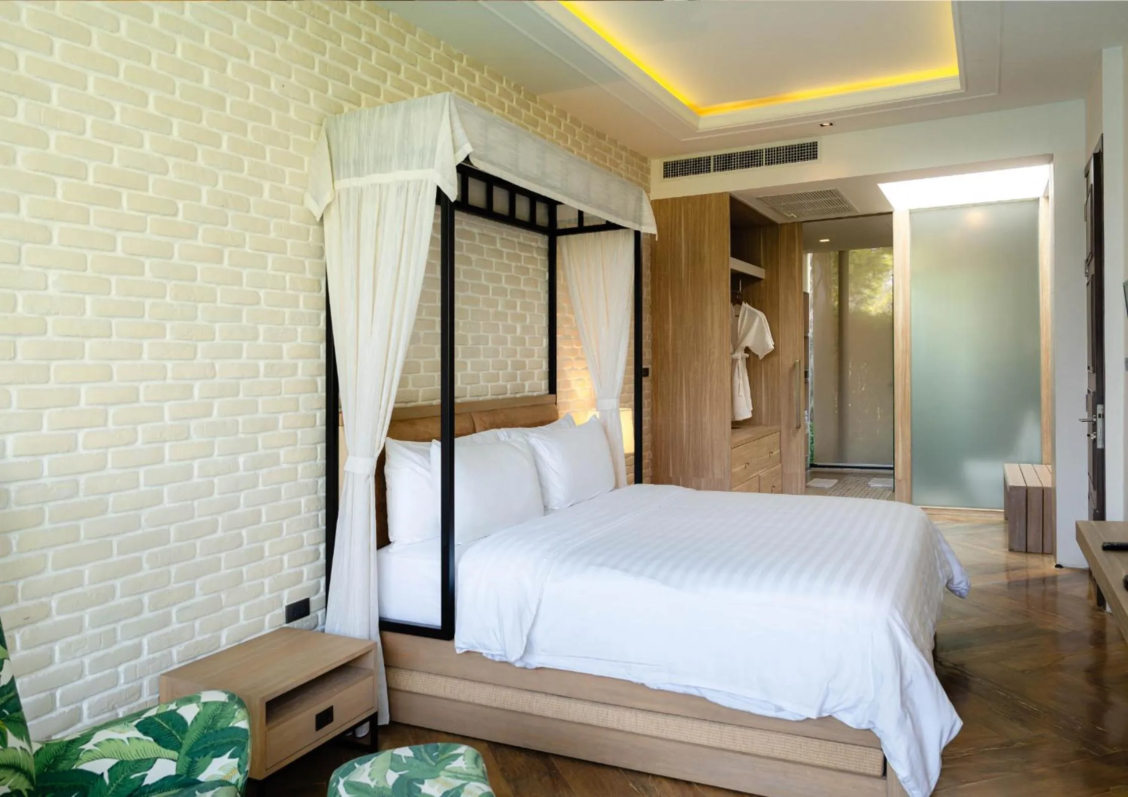 Bed in The Private Pool Villas at Civilai Hill Khao Yai
