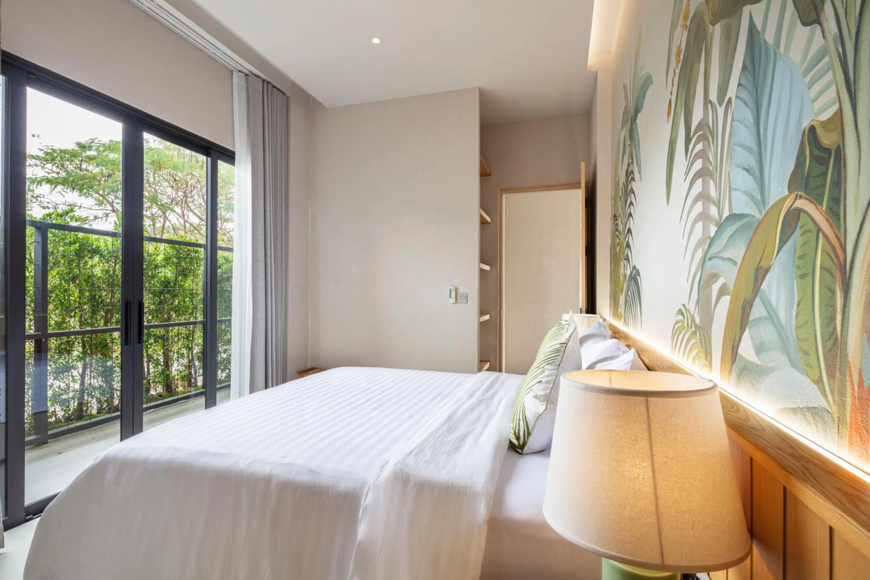 Bed in The Private Pool Villas at Civilai Hill Khao Yai