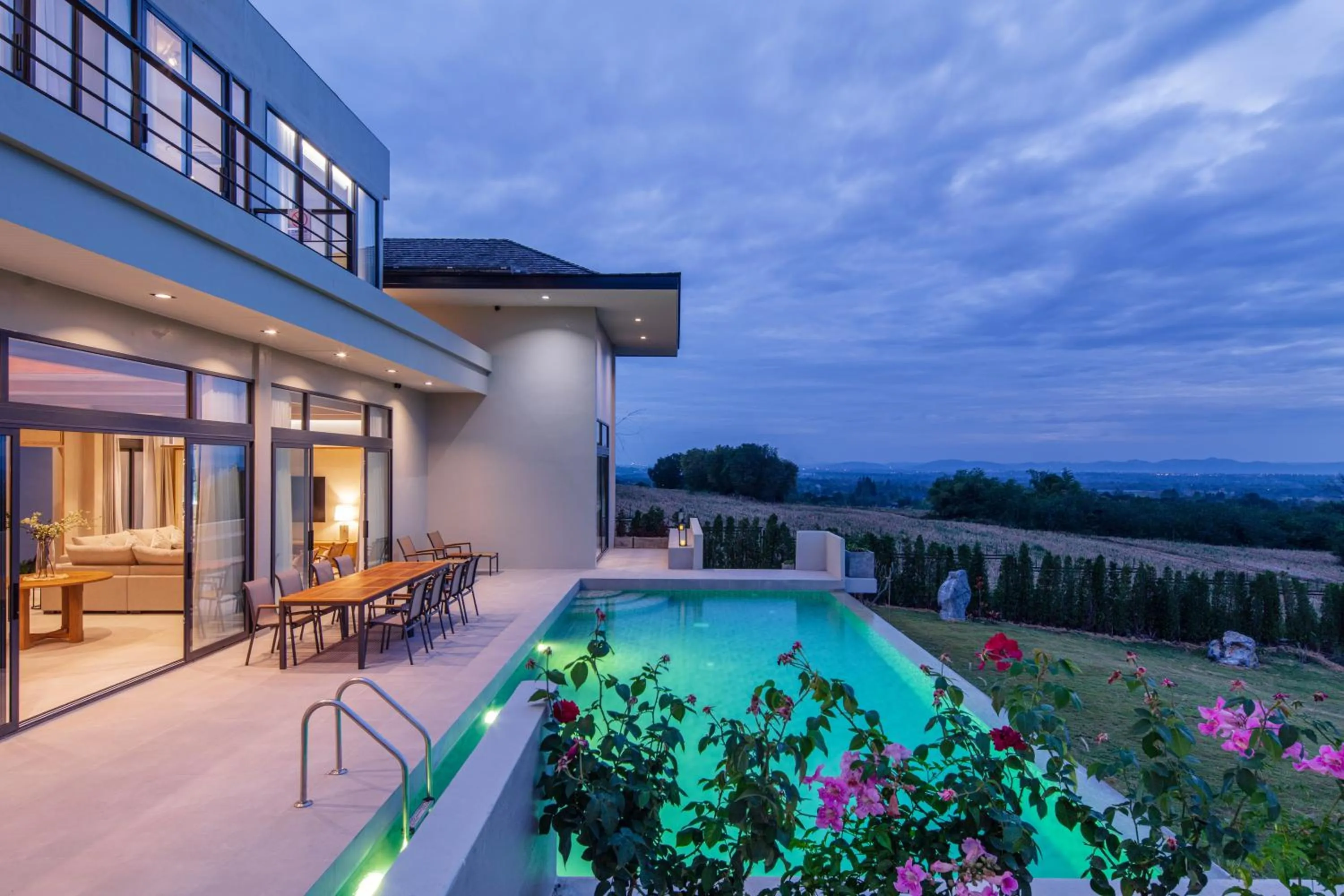 Patio in The Private Pool Villas at Civilai Hill Khao Yai