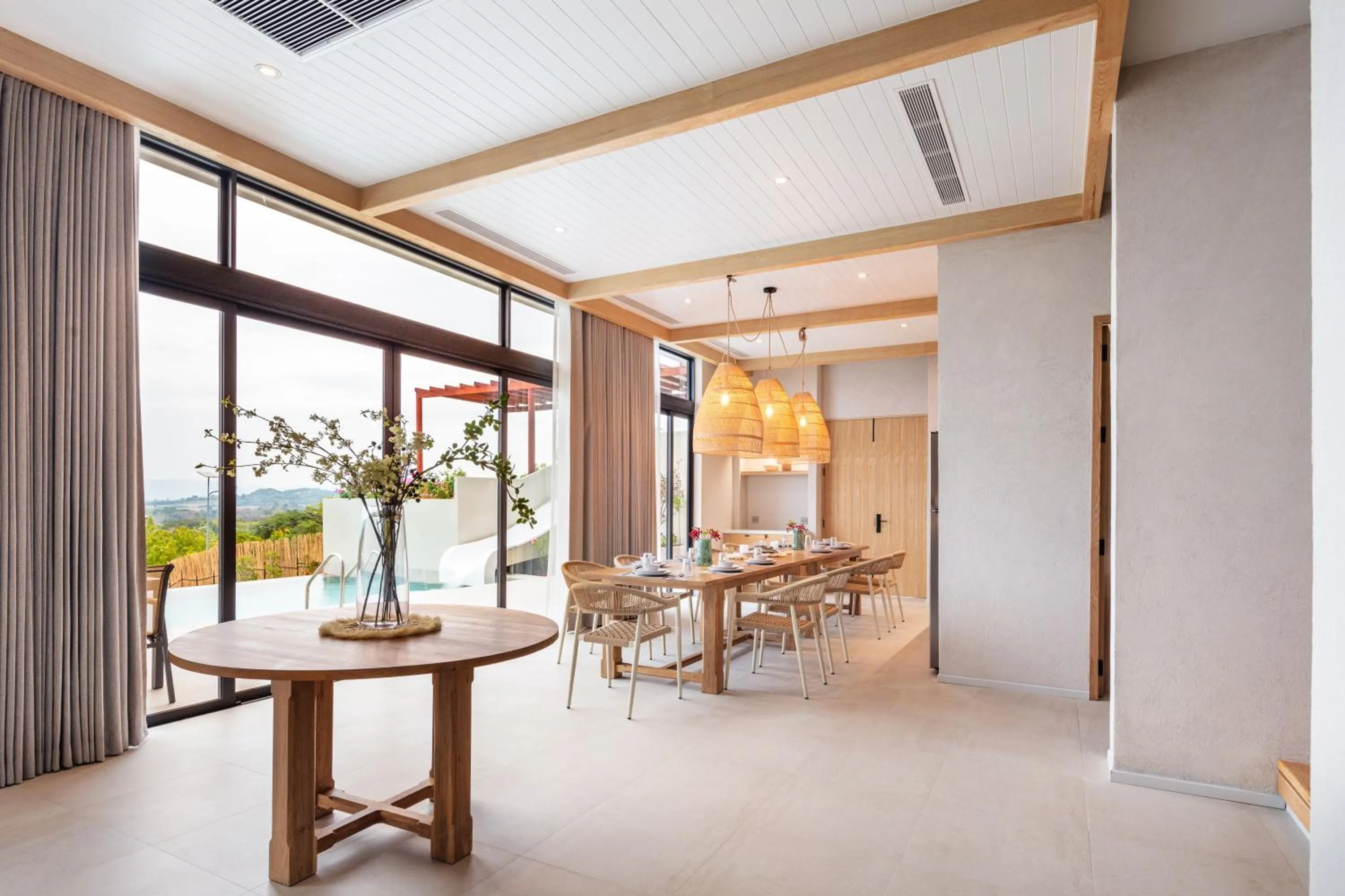 Dining area in The Private Pool Villas at Civilai Hill Khao Yai