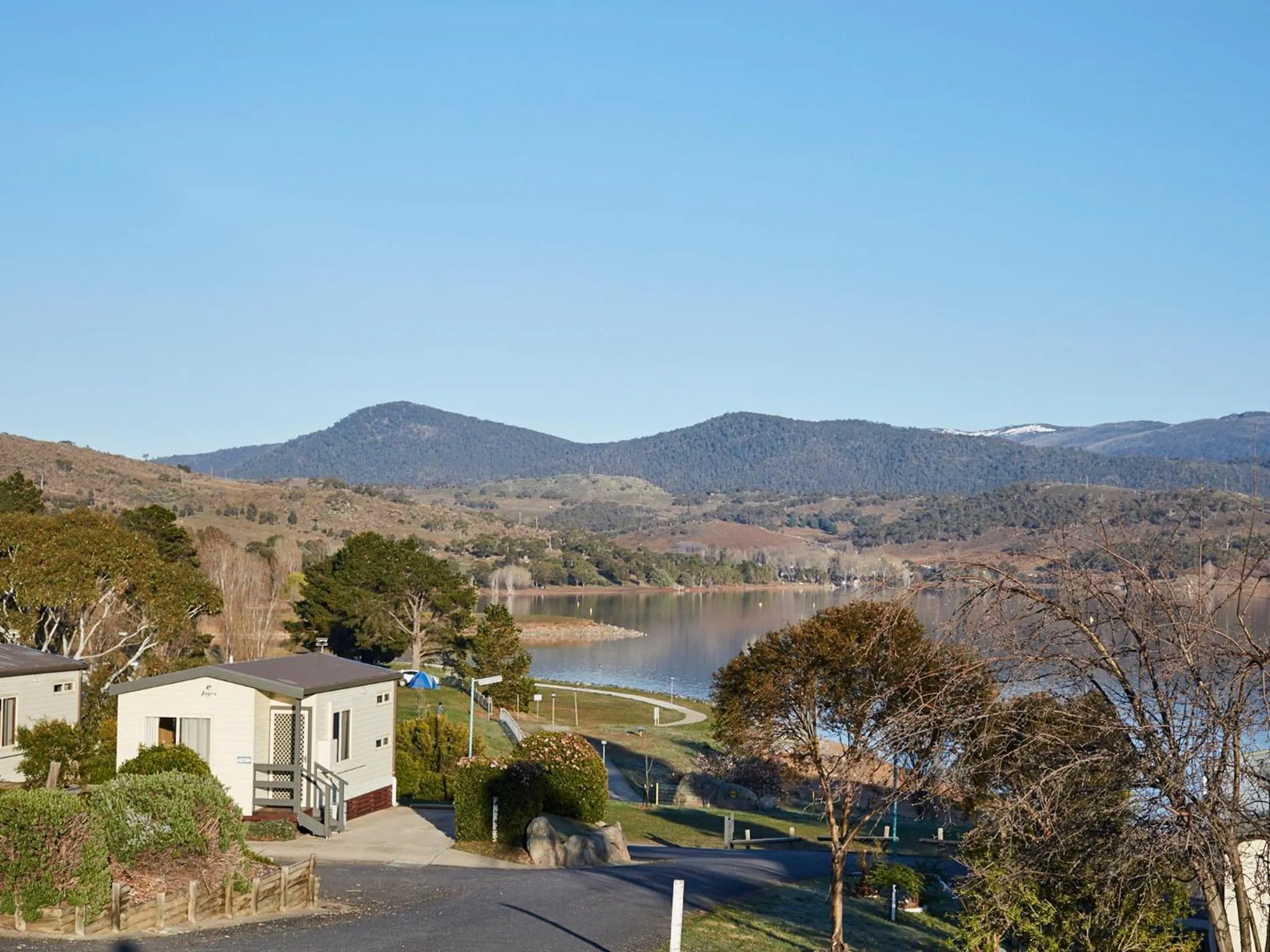 Mountain view in NRMA Jindabyne Holiday Park