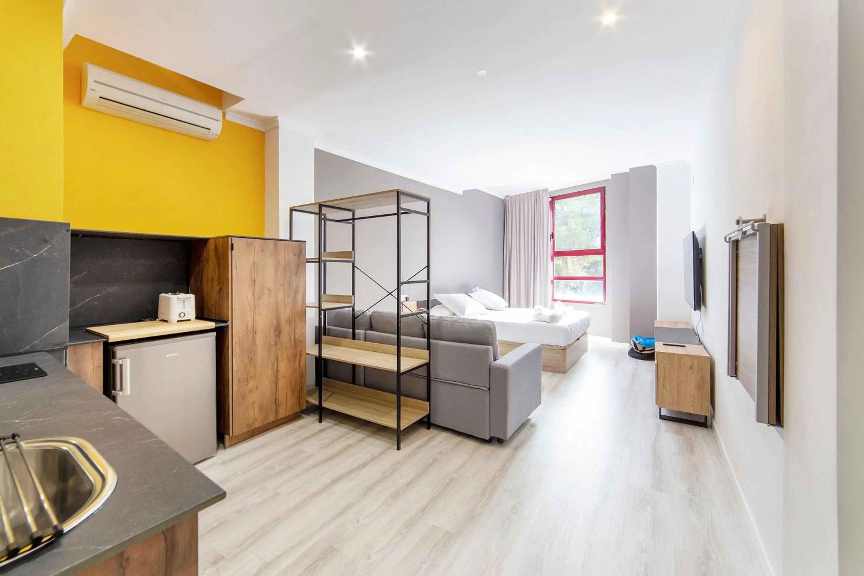 Kitchen or kitchenette, Bed in Albufera Dreams Nature Suites