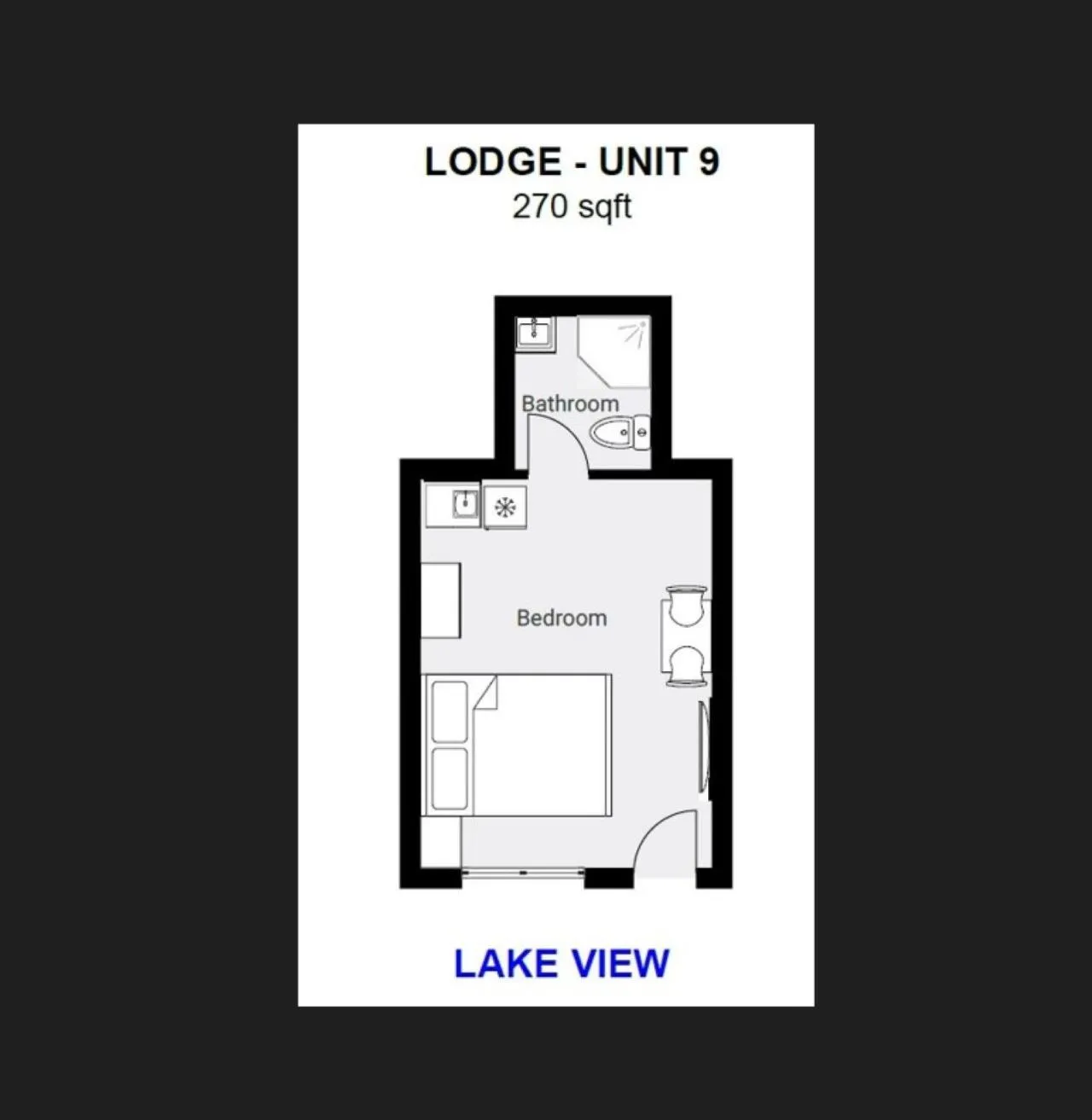 Floor plan in Lena's Northern Pines Resort