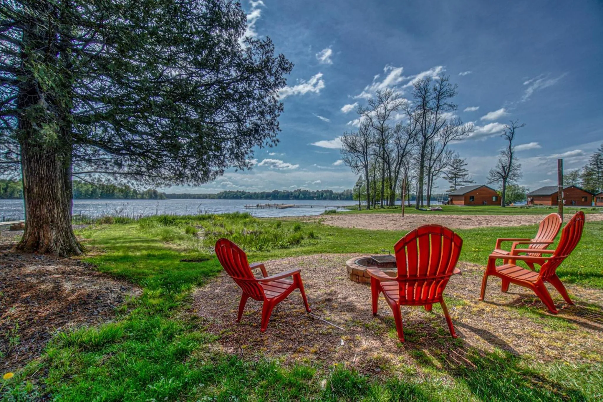Lake view in Lena's Northern Pines Resort