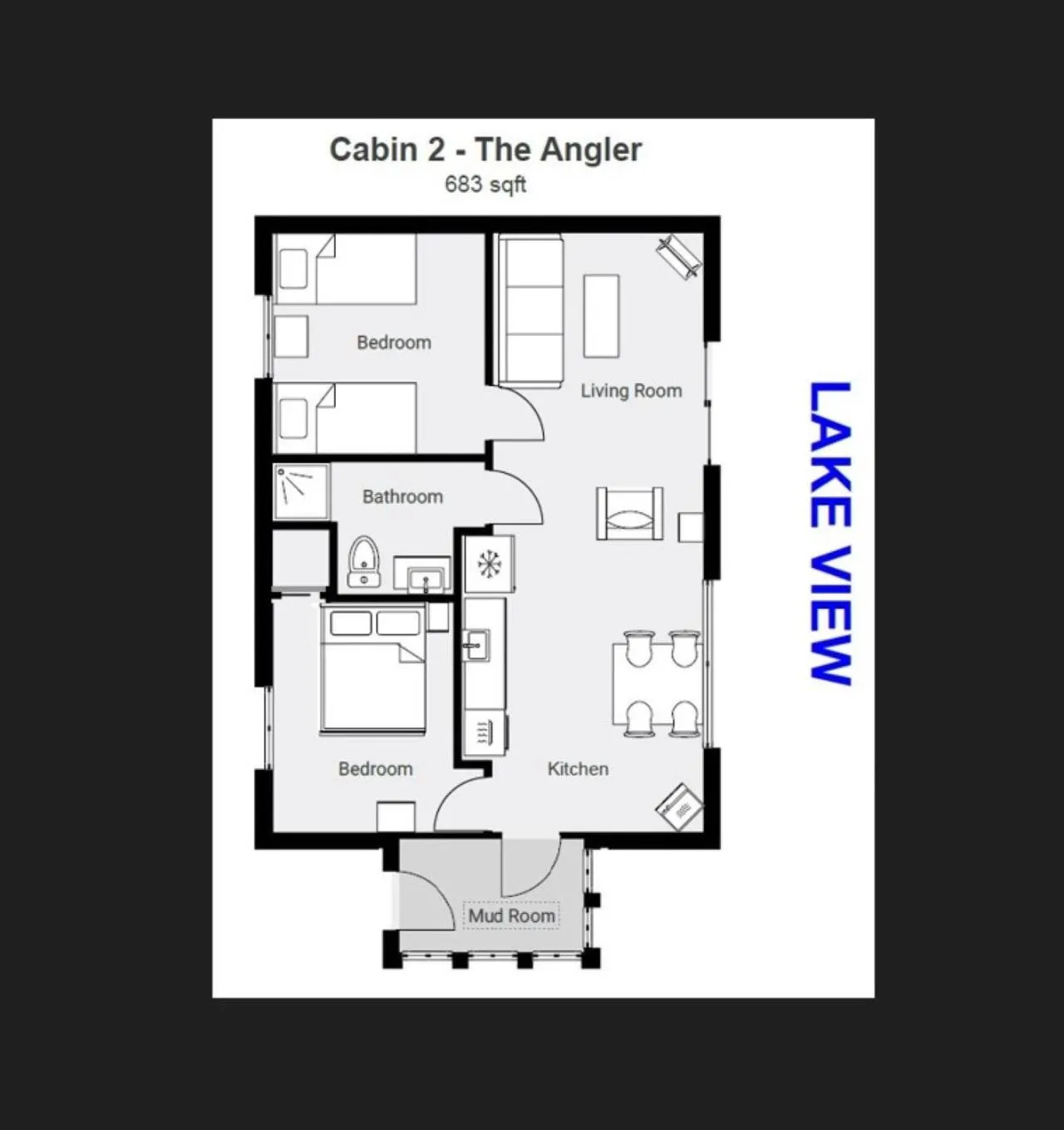 Floor plan in Lena's Northern Pines Resort