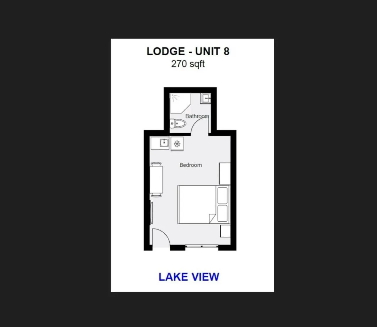 Floor plan in Lena's Northern Pines Resort
