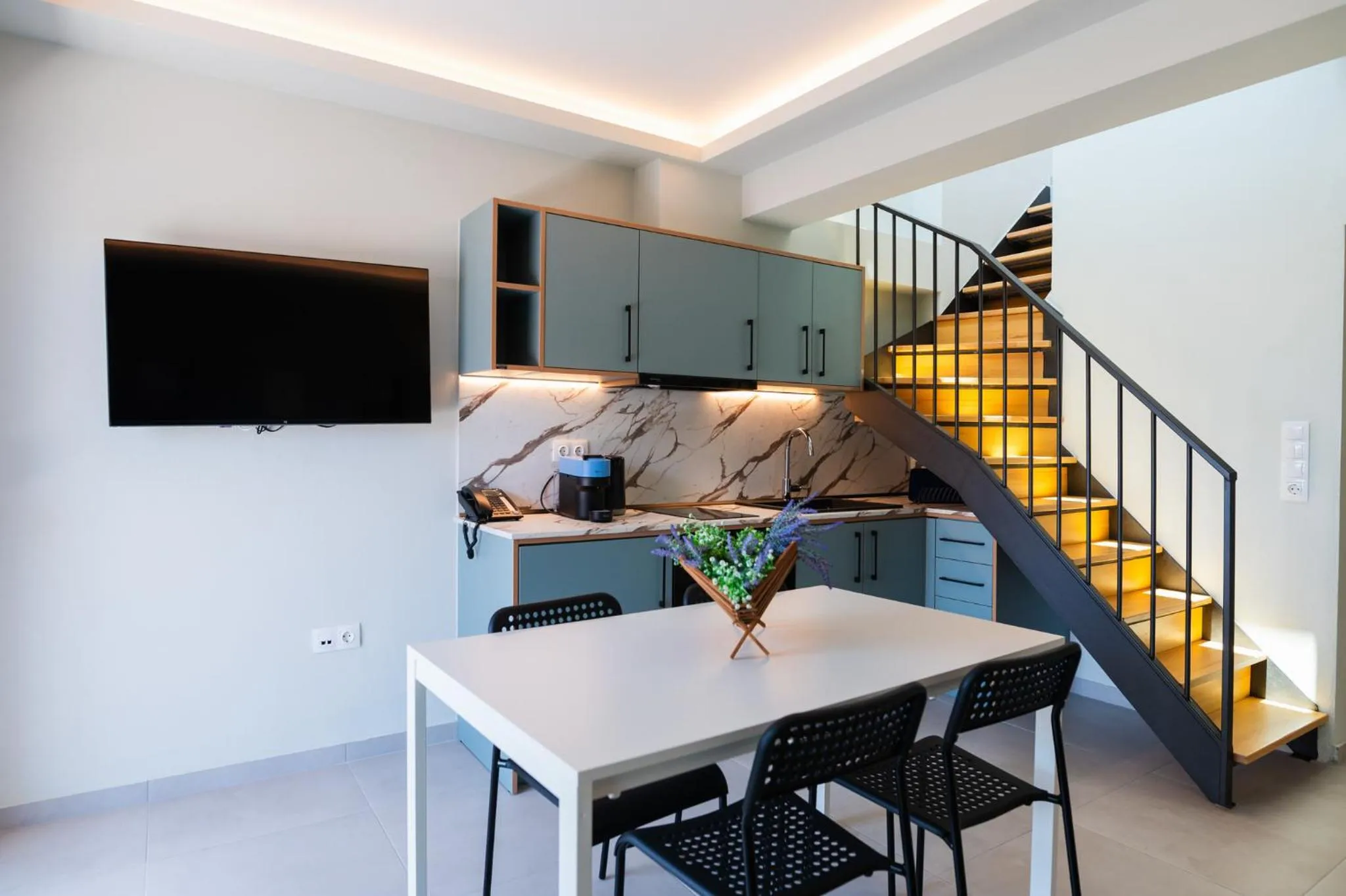 Seating area in Oktolia suites