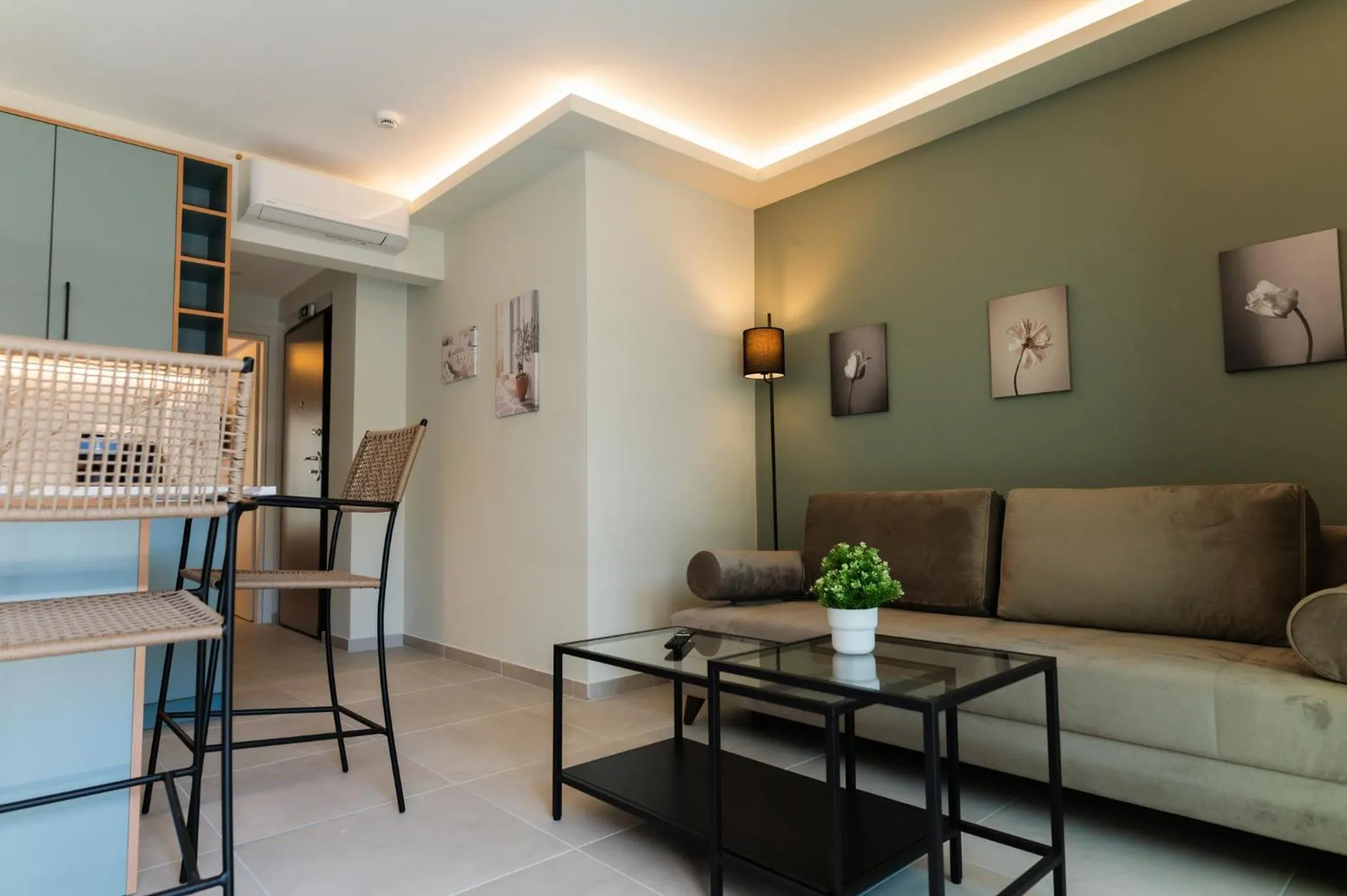 Living room in Oktolia suites