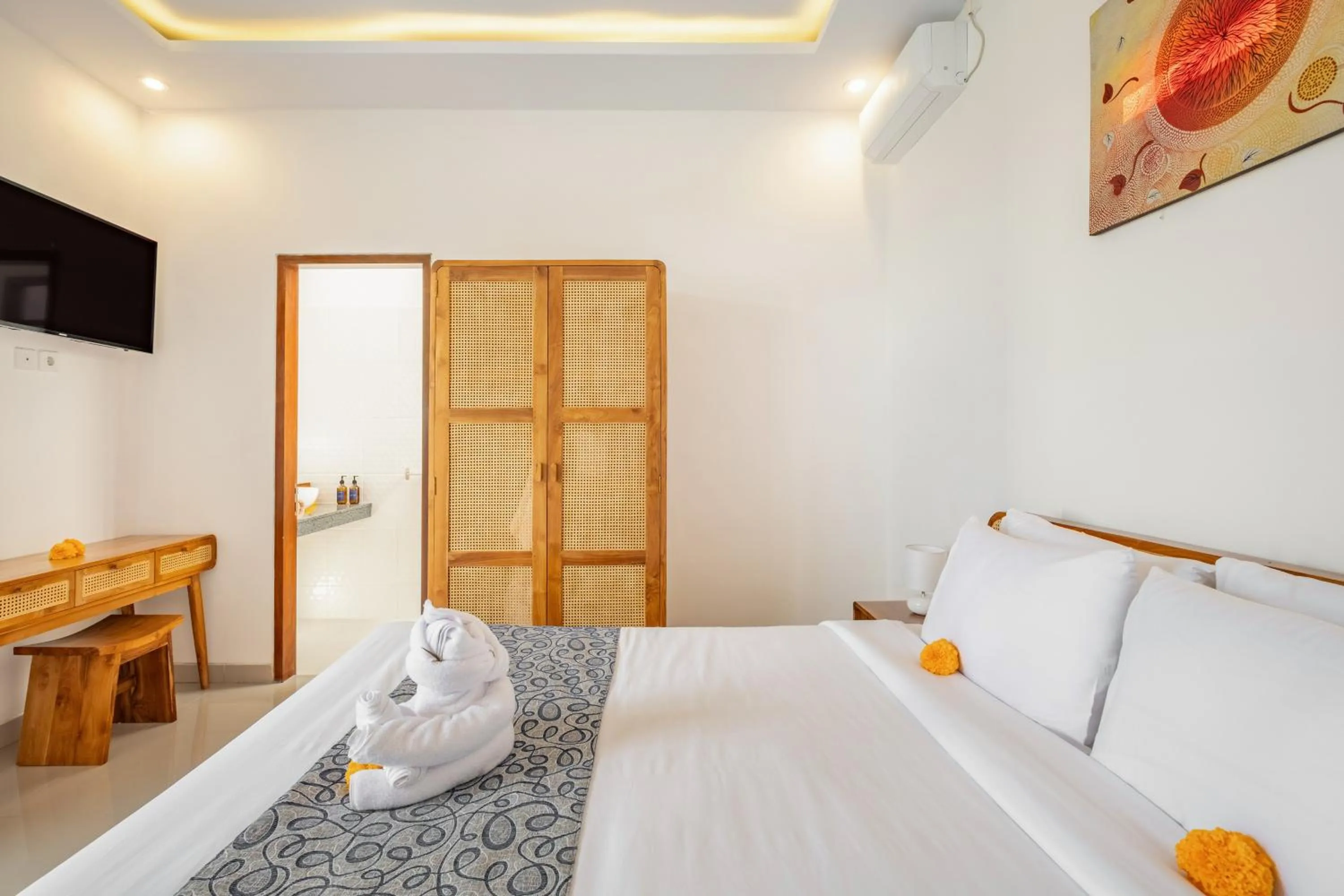 Bedroom, Bed in The Lavana Bliss One Villa Nyanyi Beach