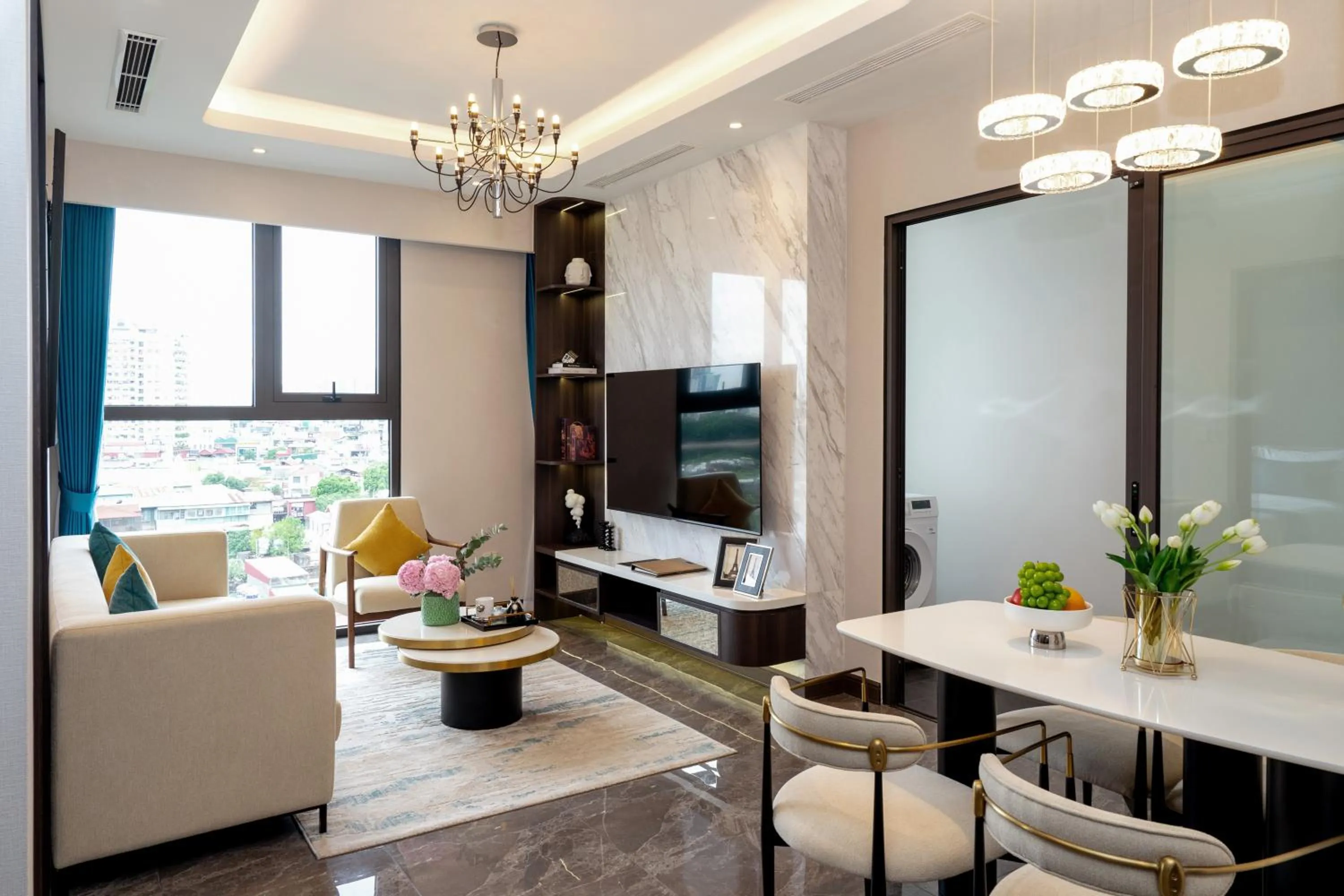 Dining area in The Gloria Serviced Apartment by Silk Path