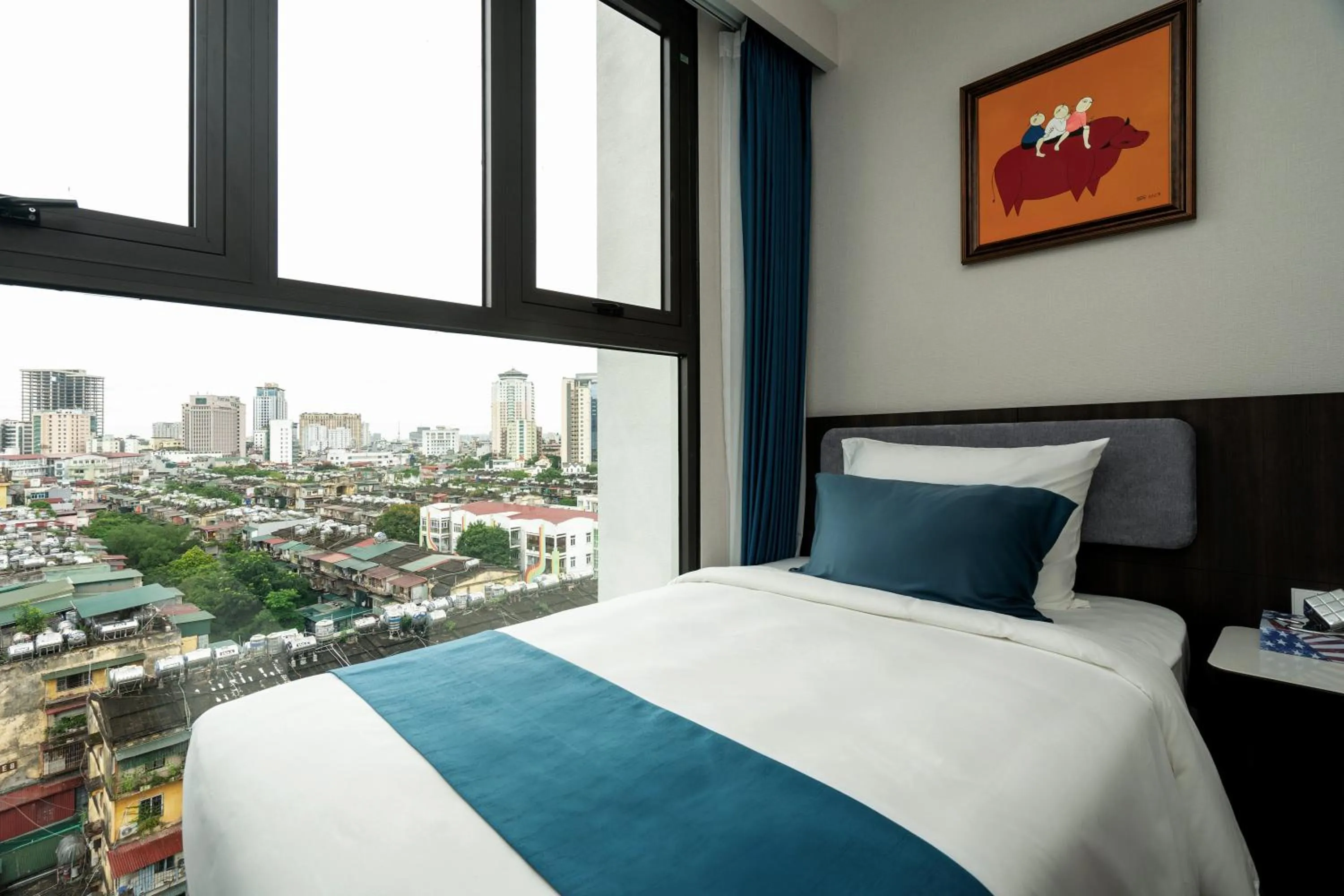 Bathroom, Bed in The Gloria Serviced Apartment by Silk Path