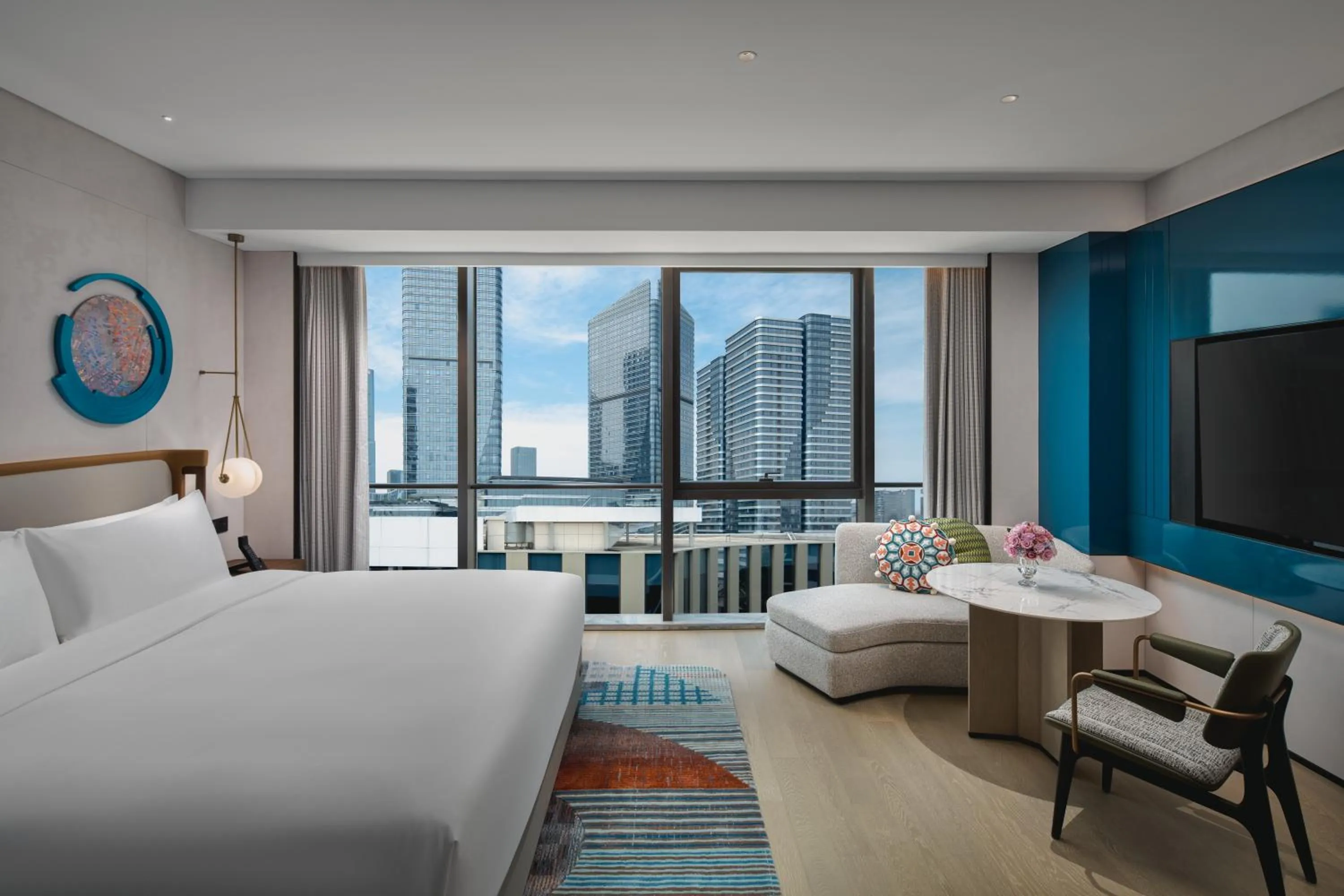 City view, Bed in Hotel Indigo Suzhou Jinji Lake by IHG