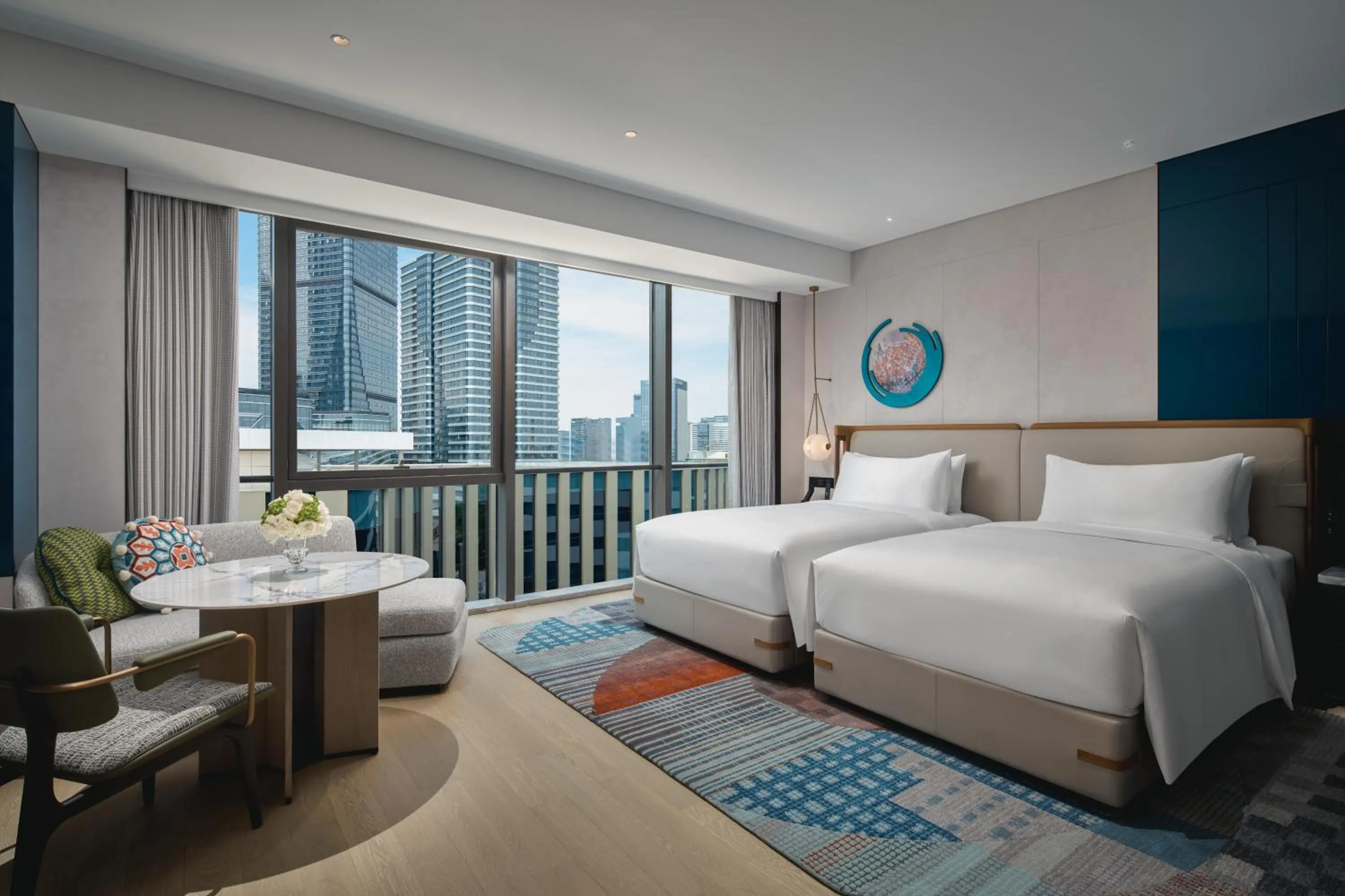 Bed in Hotel Indigo Suzhou Jinji Lake by IHG