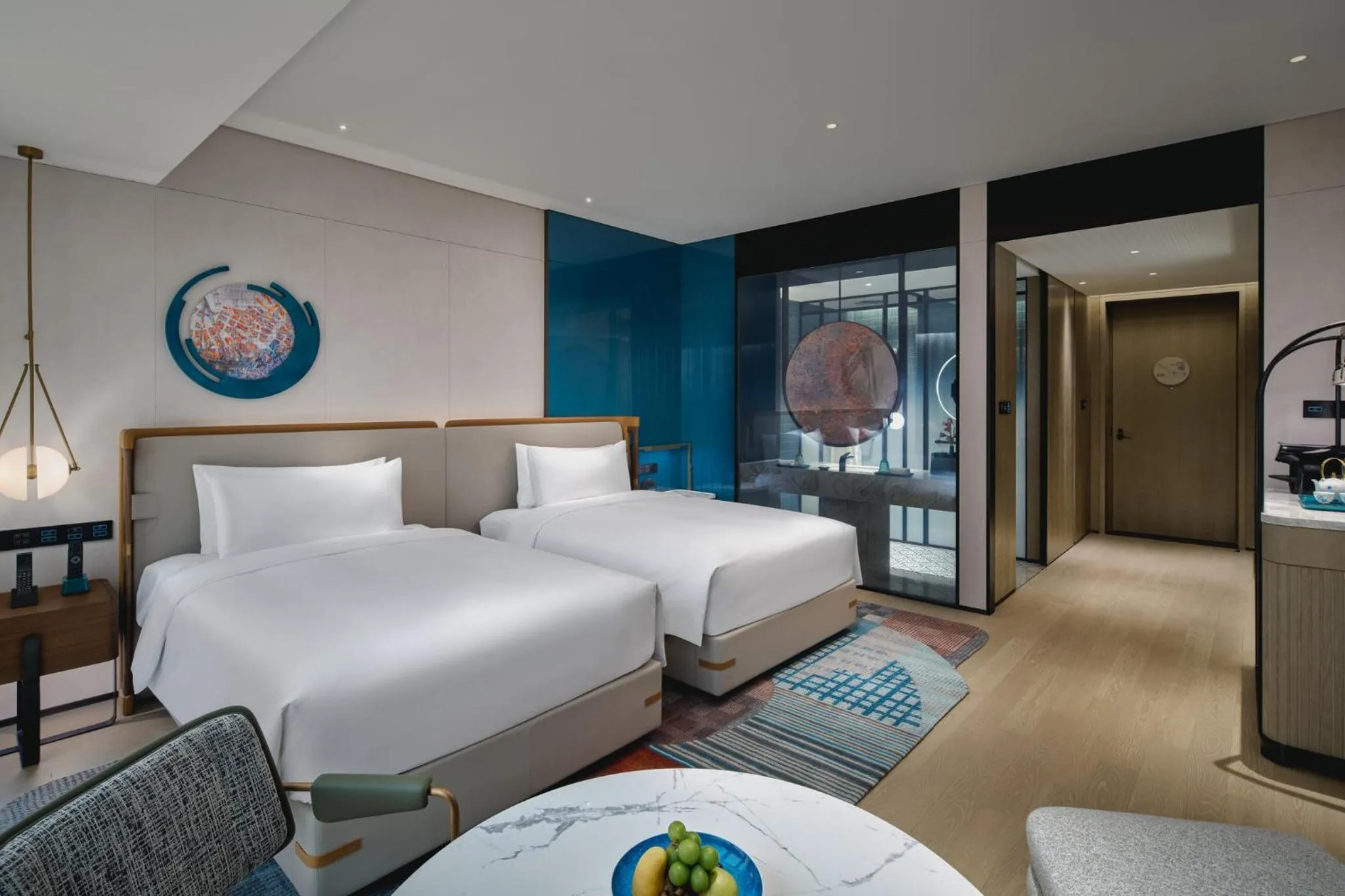Photo of the whole room, Bed in Hotel Indigo Suzhou Jinji Lake by IHG