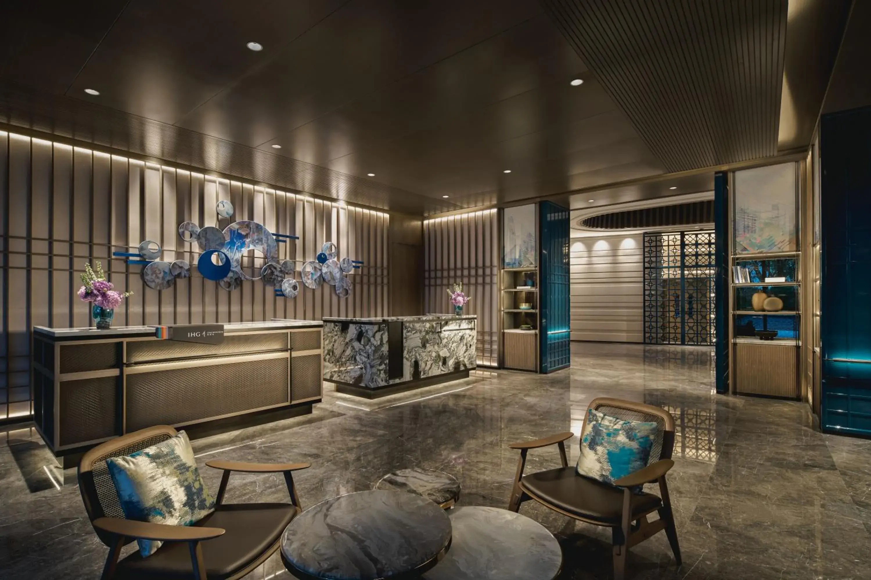 Lobby or reception in Hotel Indigo Suzhou Jinji Lake by IHG Lobby or reception in Hotel Indigo Suzhou Jinji Lake by IHG