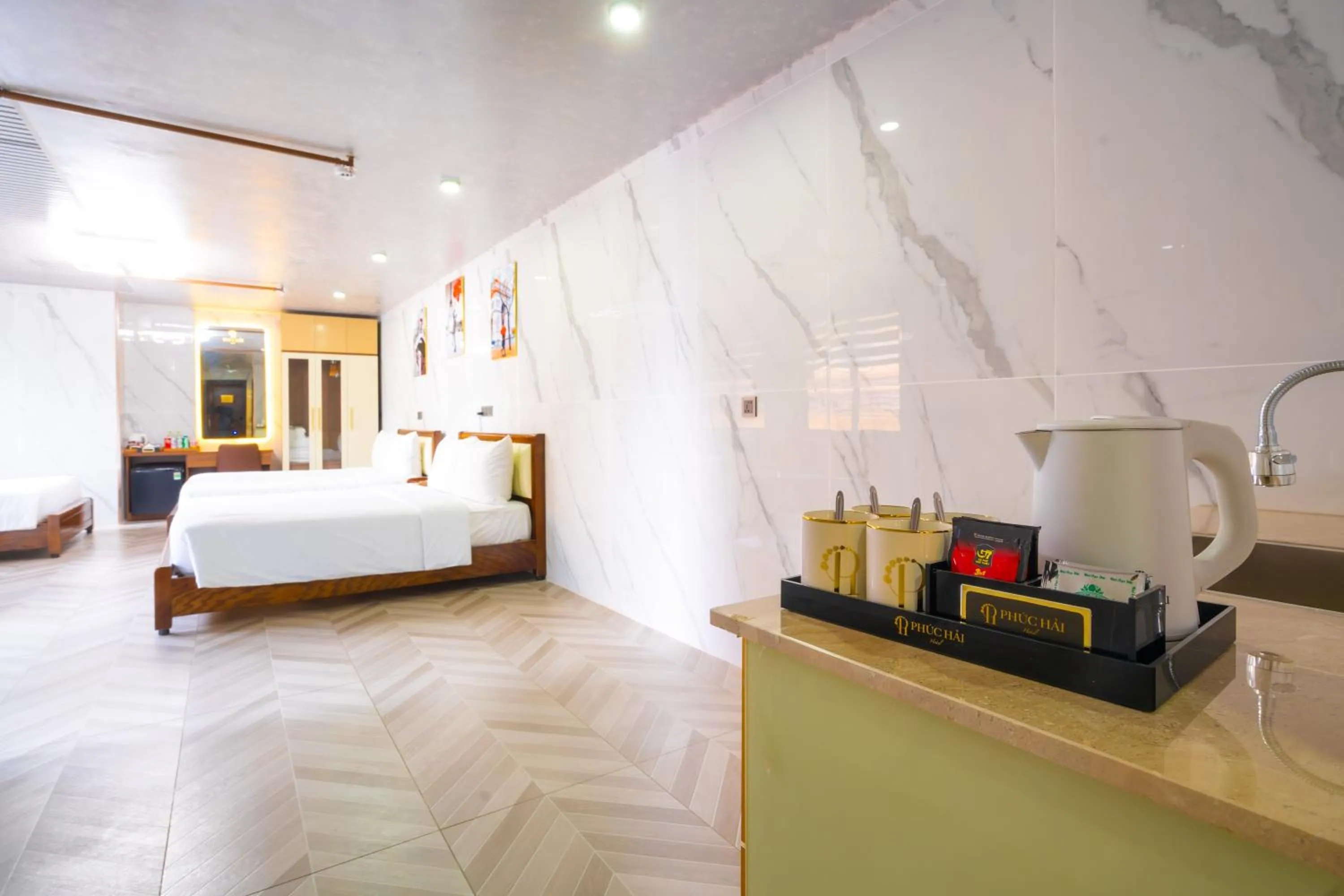 Bed in Phuc Hai Hotel Da Lat