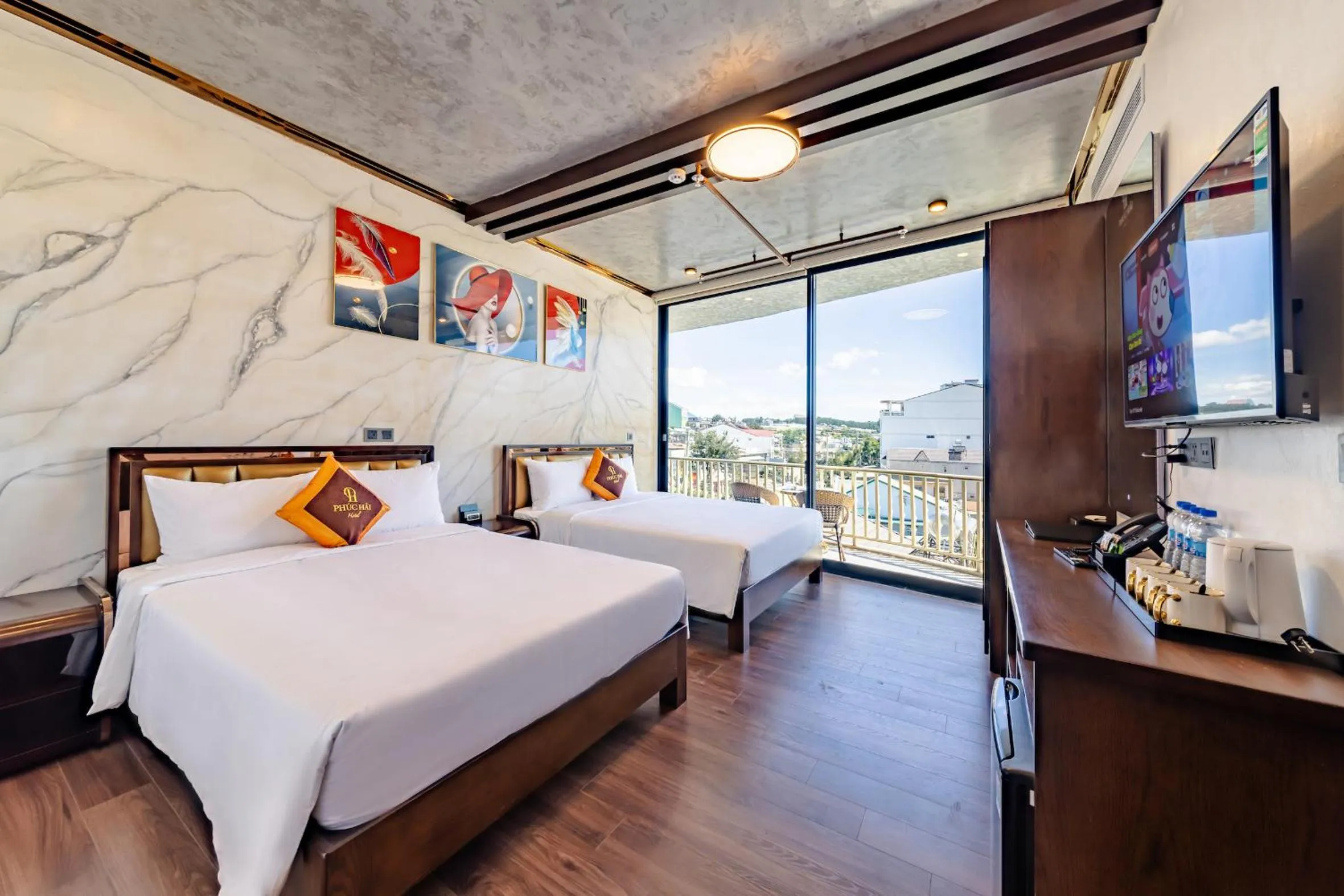 TV and multimedia, Bed in Phuc Hai Hotel Da Lat