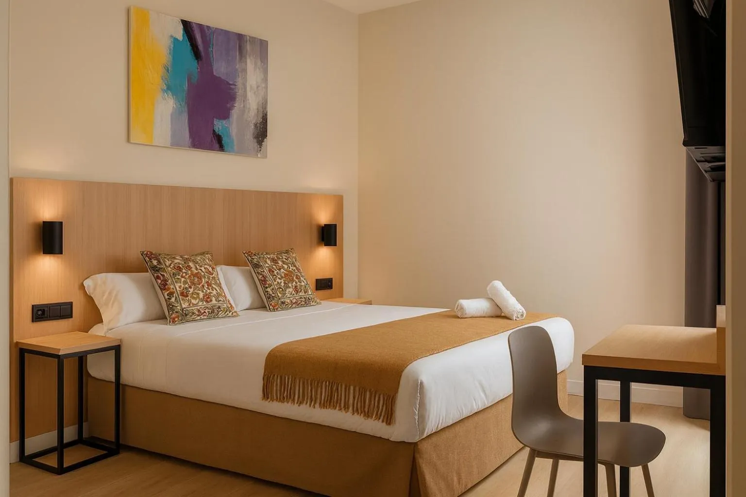 Bedroom, Bed in Aerohotel Barcelona Airport 24h