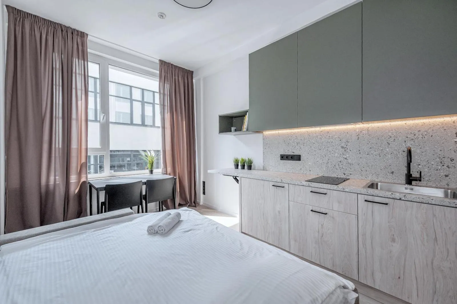 Bed in P-ONE APARTMENTS - Self Check-in