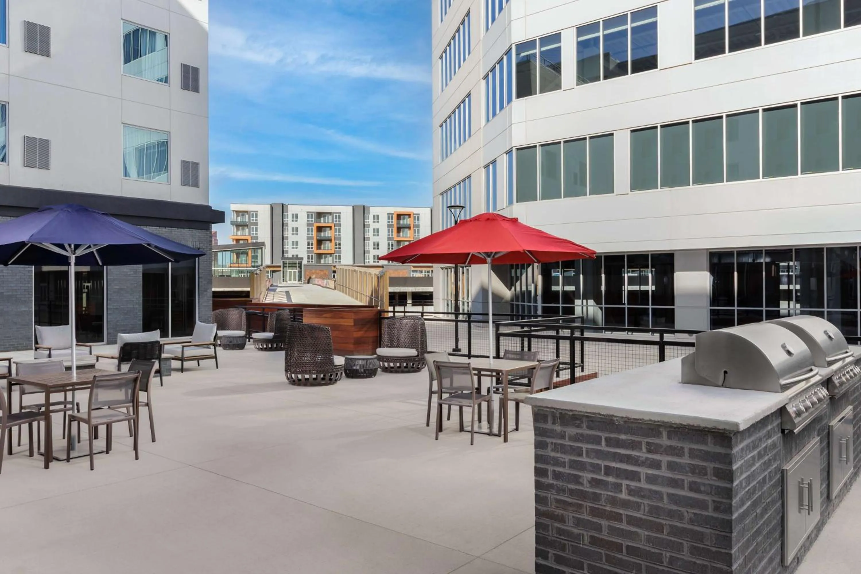 Patio in Homewood Suites By Hilton Newport Cincinnati