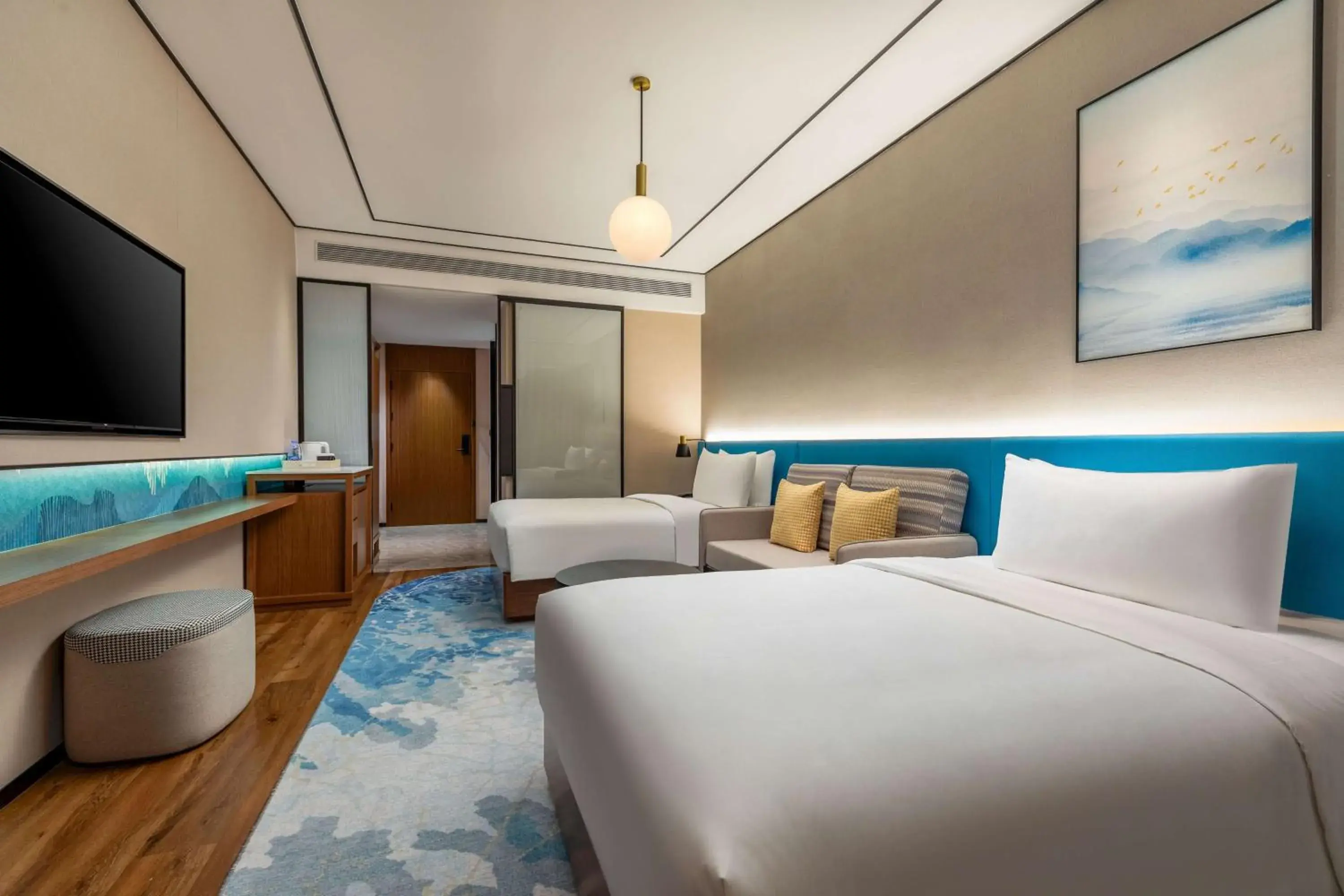 Bed in Hilton Garden Inn Xingyi Wanfenglin Bed in Hilton Garden Inn Xingyi Wanfenglin