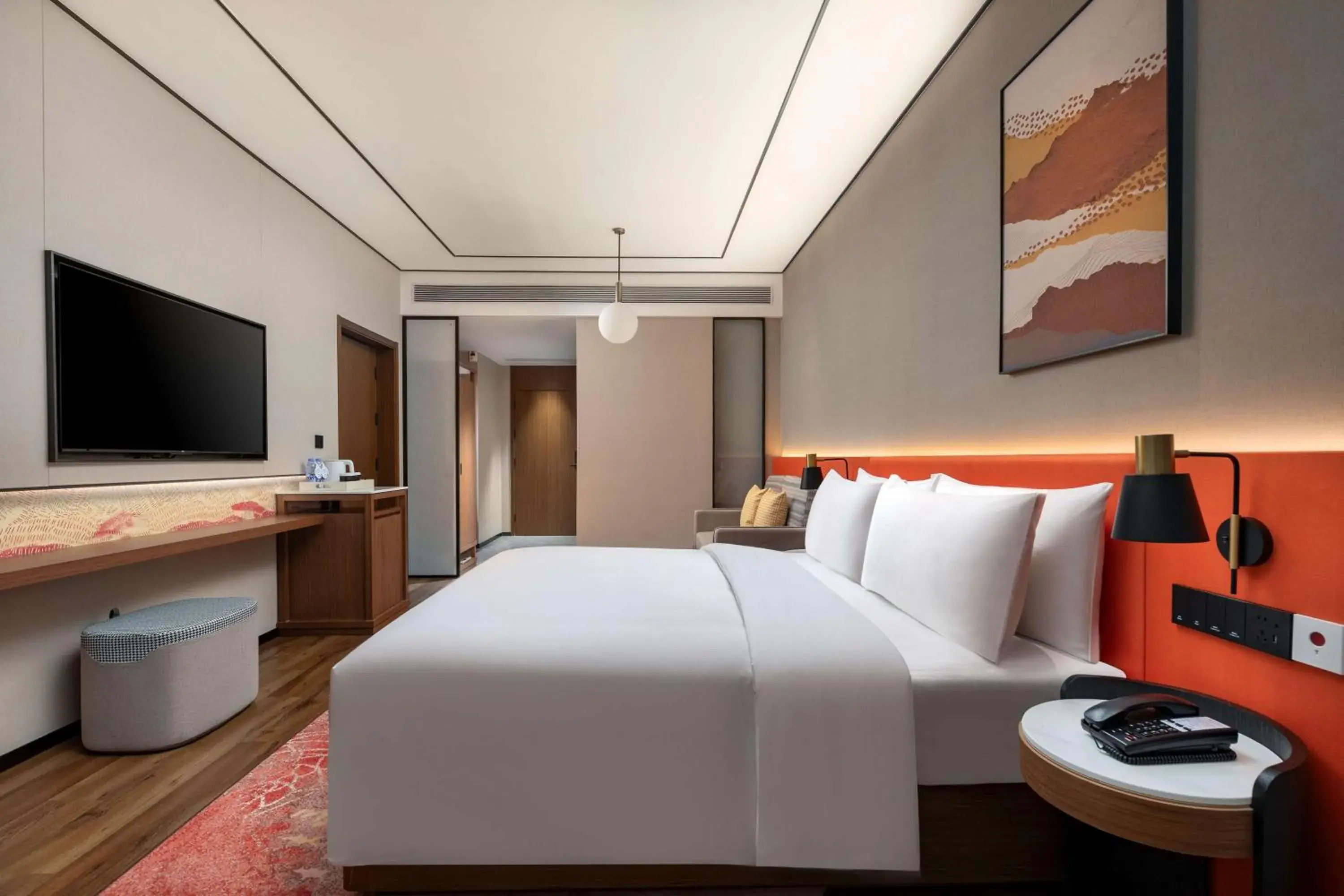 Bed in Hilton Garden Inn Xingyi Wanfenglin Bed in Hilton Garden Inn Xingyi Wanfenglin