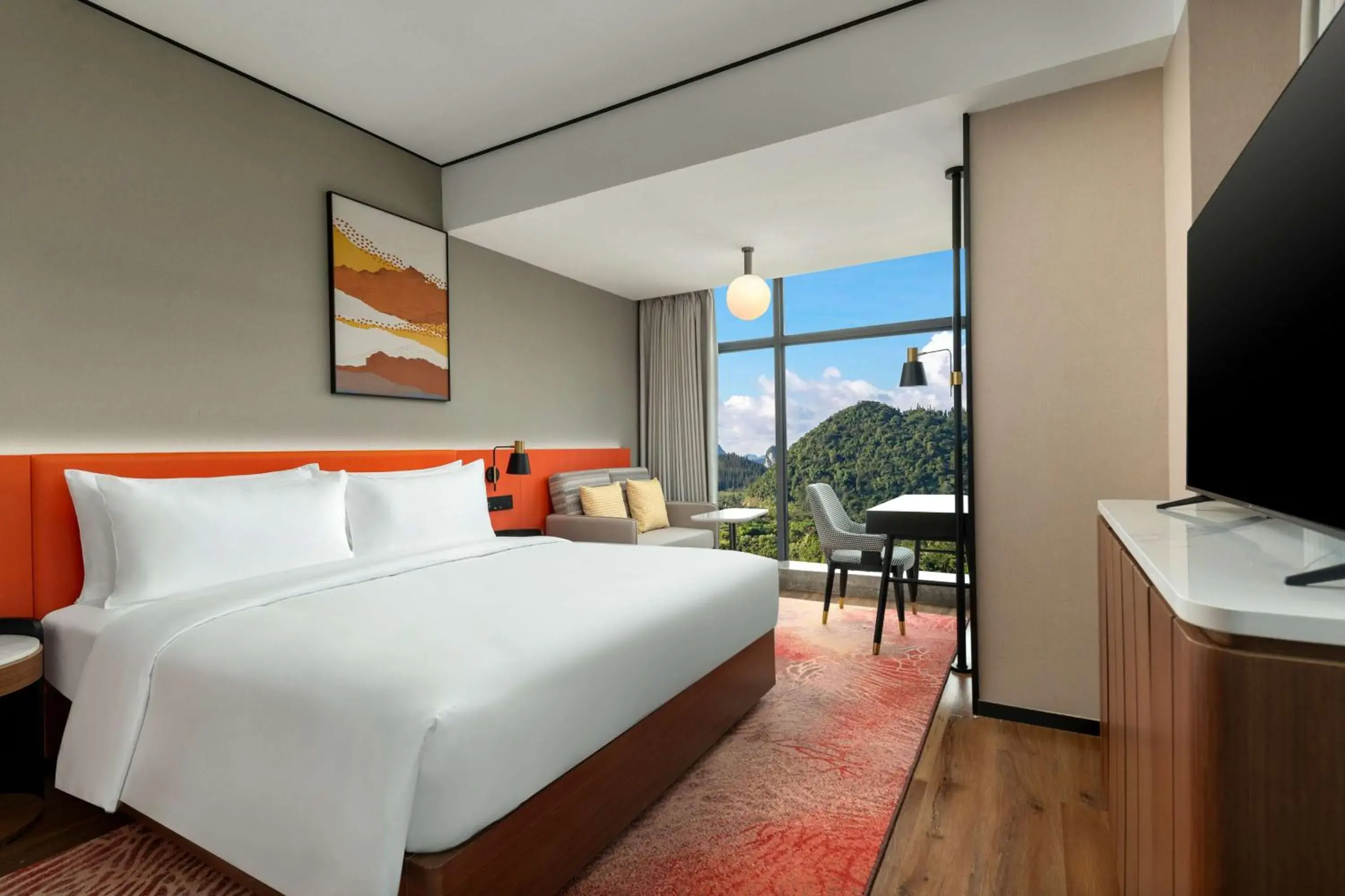 Bed in Hilton Garden Inn Xingyi Wanfenglin Bed in Hilton Garden Inn Xingyi Wanfenglin