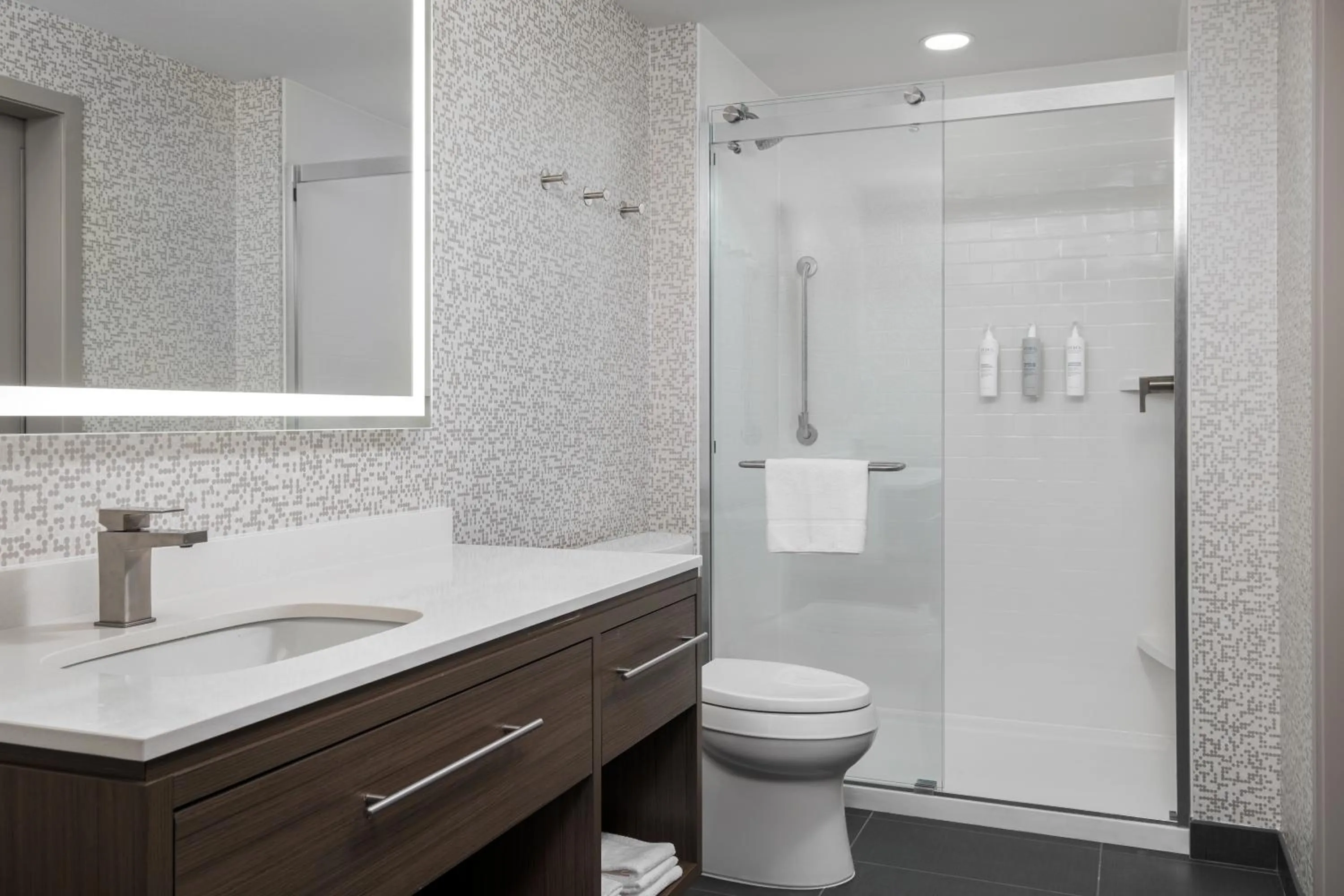 Shower in Home2 Suites By Hilton Phoenix Midtown
