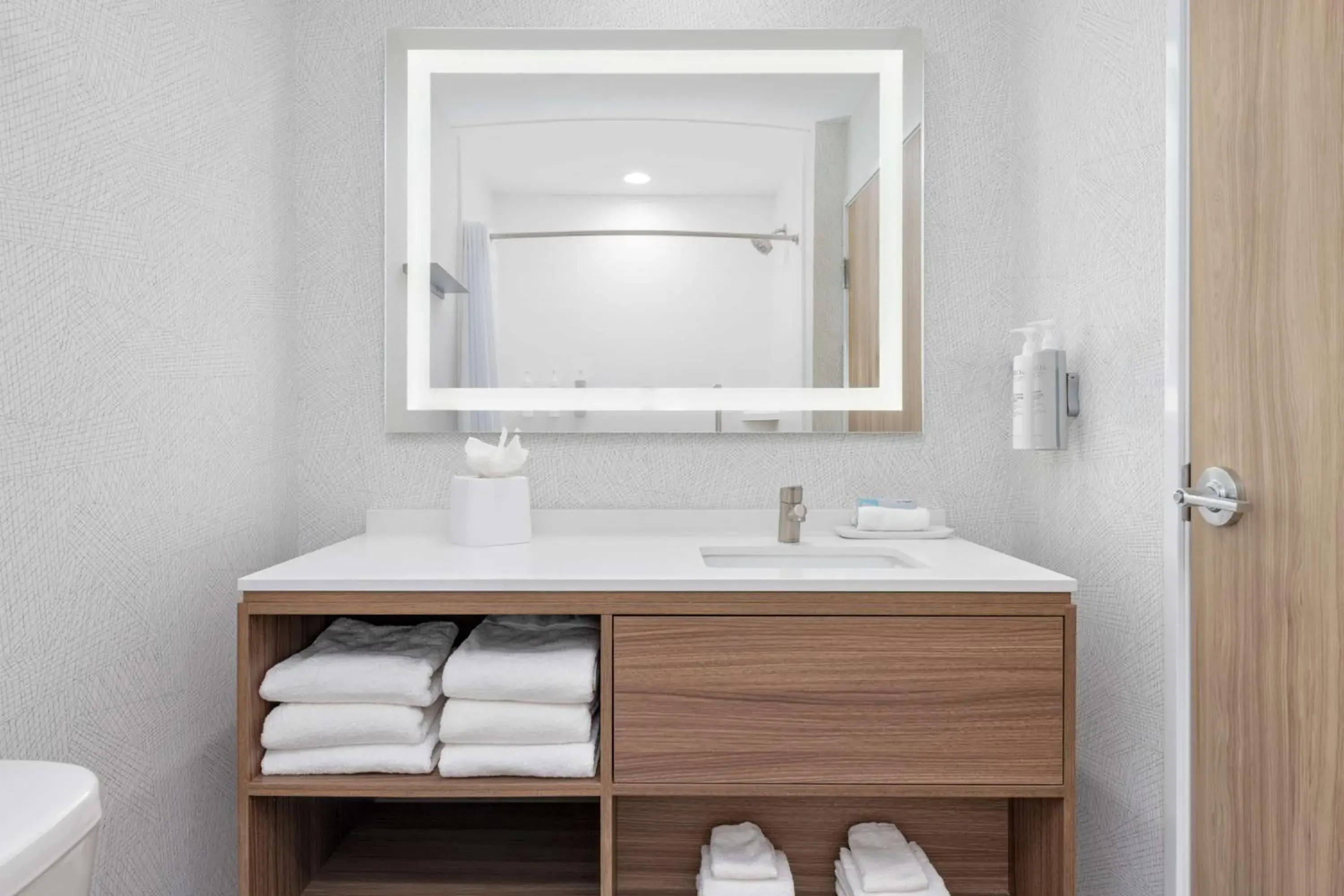 Bathroom in Home2 Suites By Hilton Dallas I-30 Cockrell Hill Bathroom in Home2 Suites By Hilton Dallas I-30 Cockrell Hill