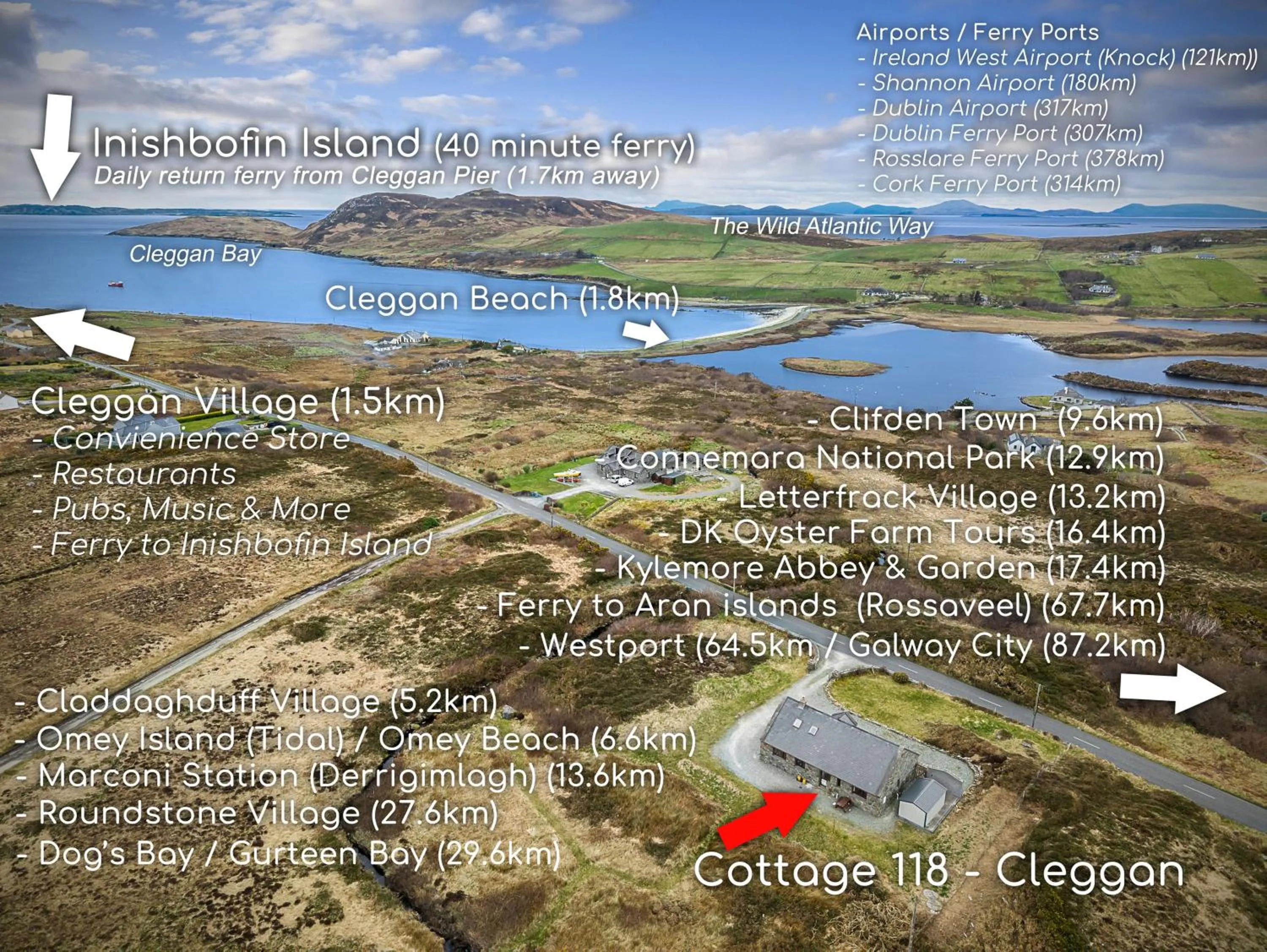 Nearby landmark in Cottage 118 - Cleggan