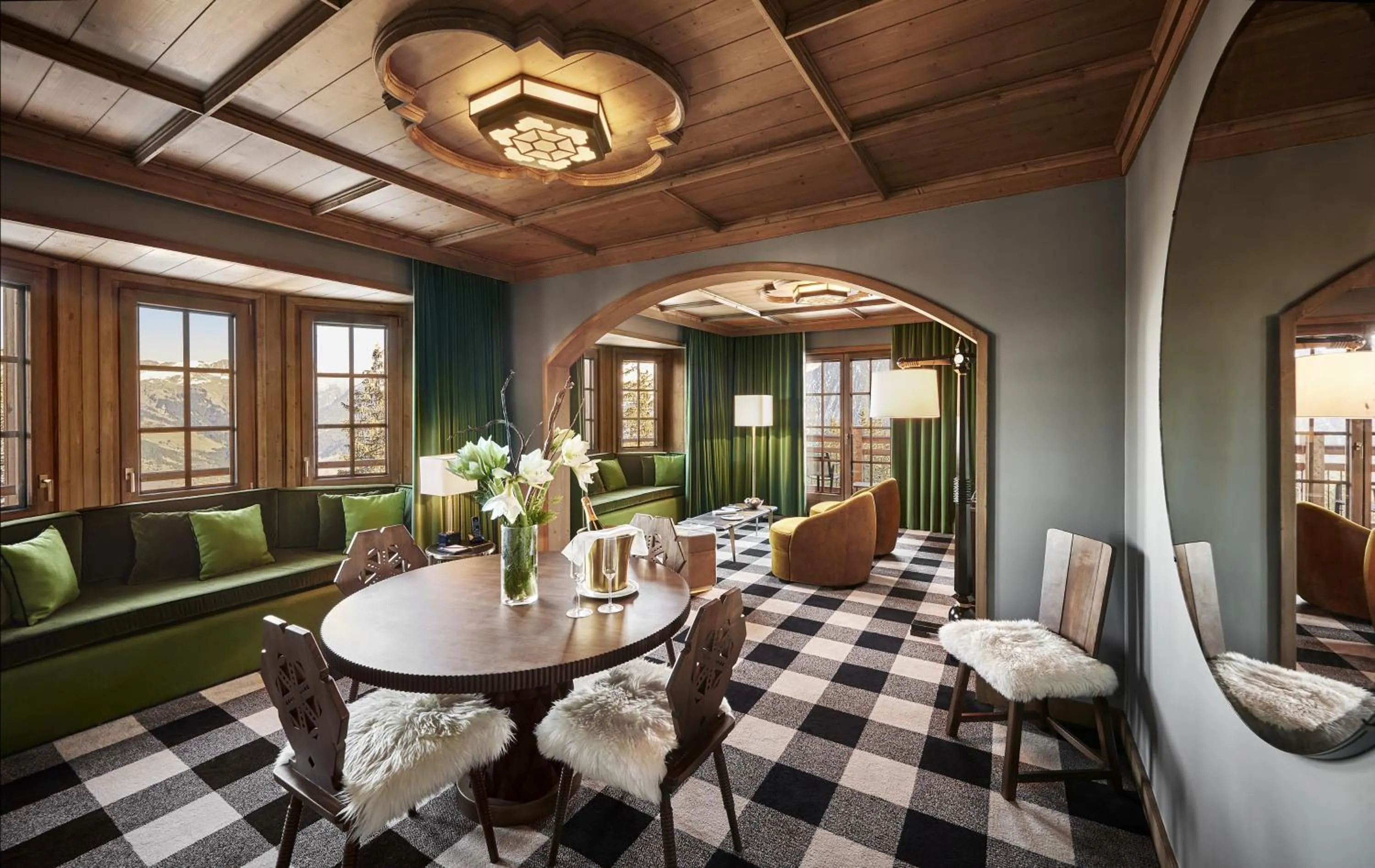 Living room in Apogée Courchevel, Oetker Hotels