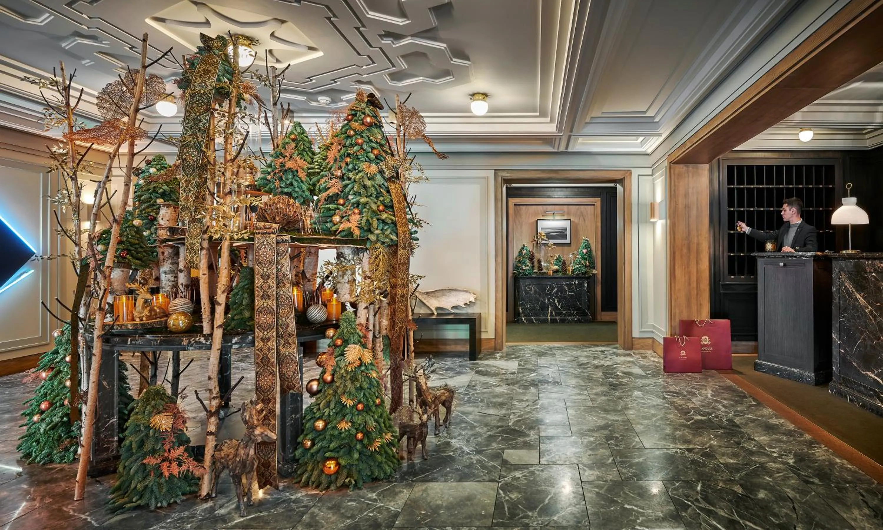 Decorative detail in Apogée Courchevel, Oetker Hotels