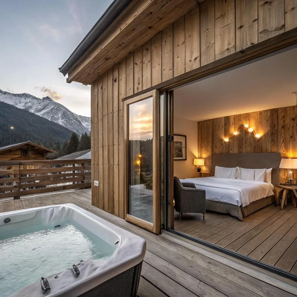 Bed in Mont Chalet Nevada - Hotel & Spa