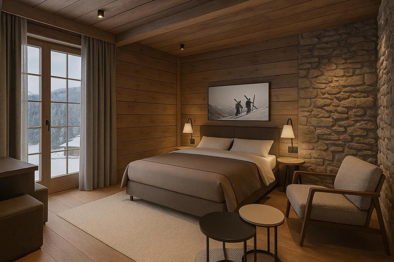 Bed in Mont Chalet Nevada - Hotel & Spa
