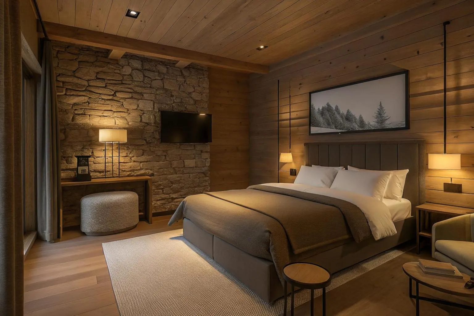 Bed in Mont Chalet Nevada - Hotel & Spa
