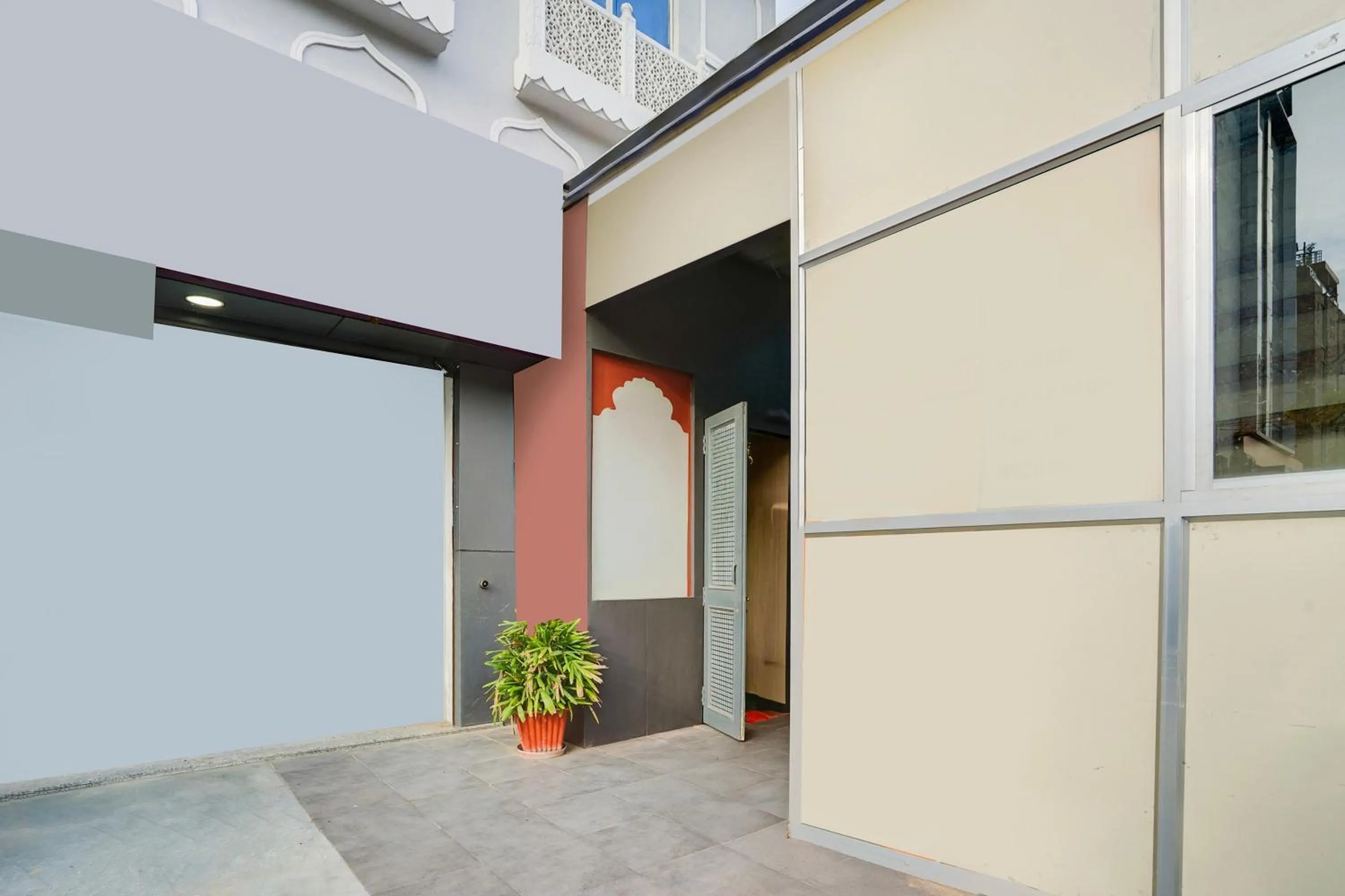 Facade/entrance in Hotel O JLN Marg Malviya Nagar Formerly Hotel Braj Haveli