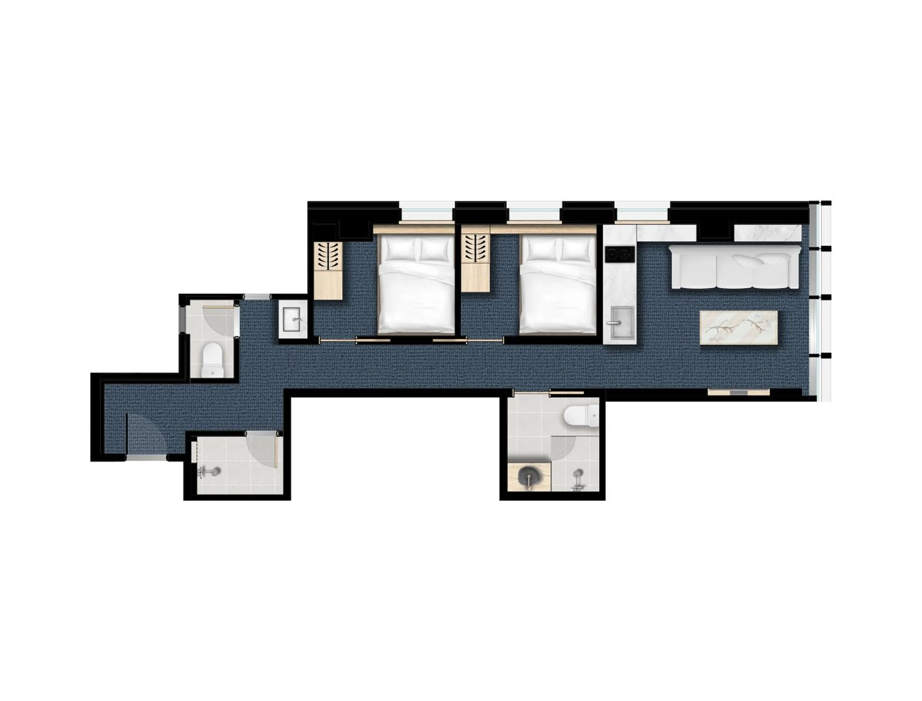 Floor plan in UH Suite The Gangnam