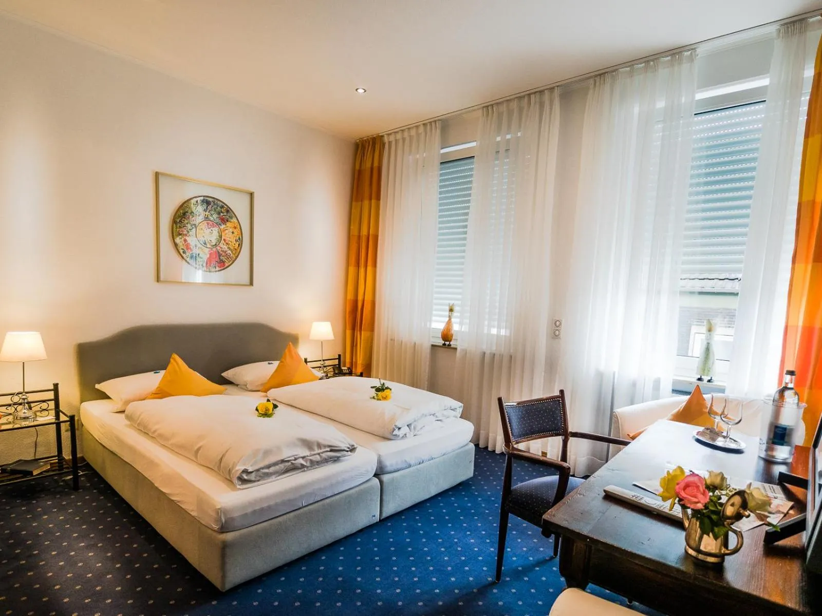 Bed in Posthotel Monegro