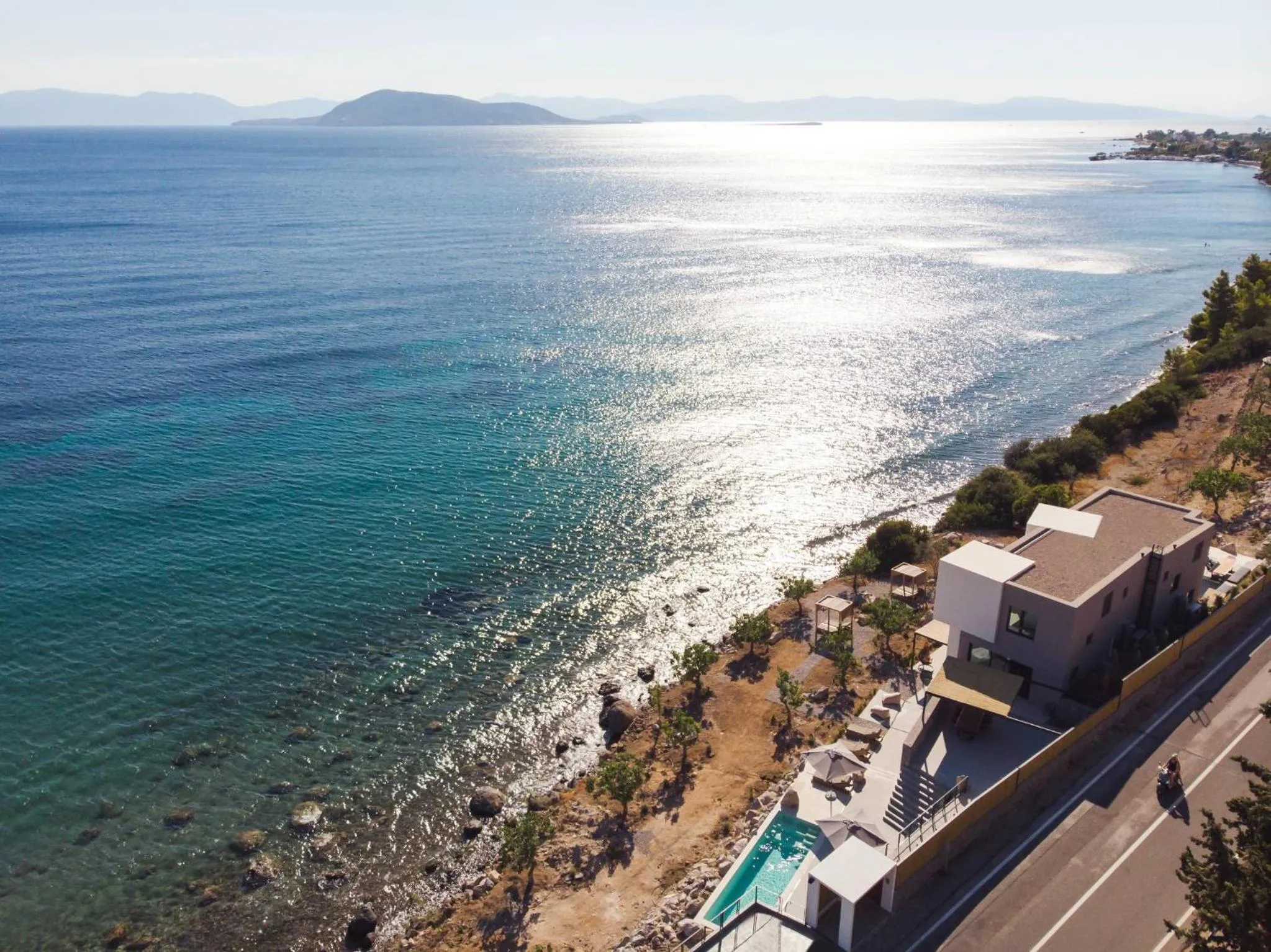 Day in Floating Cubes Villas Aegina