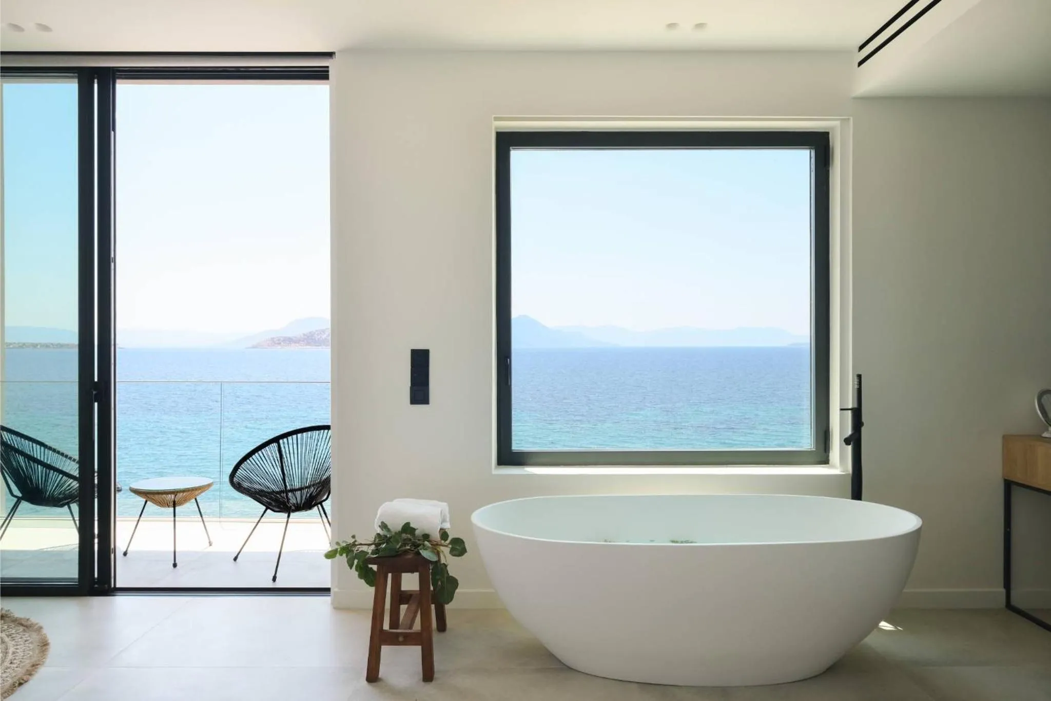Balcony/Terrace in Floating Cubes Villas Aegina