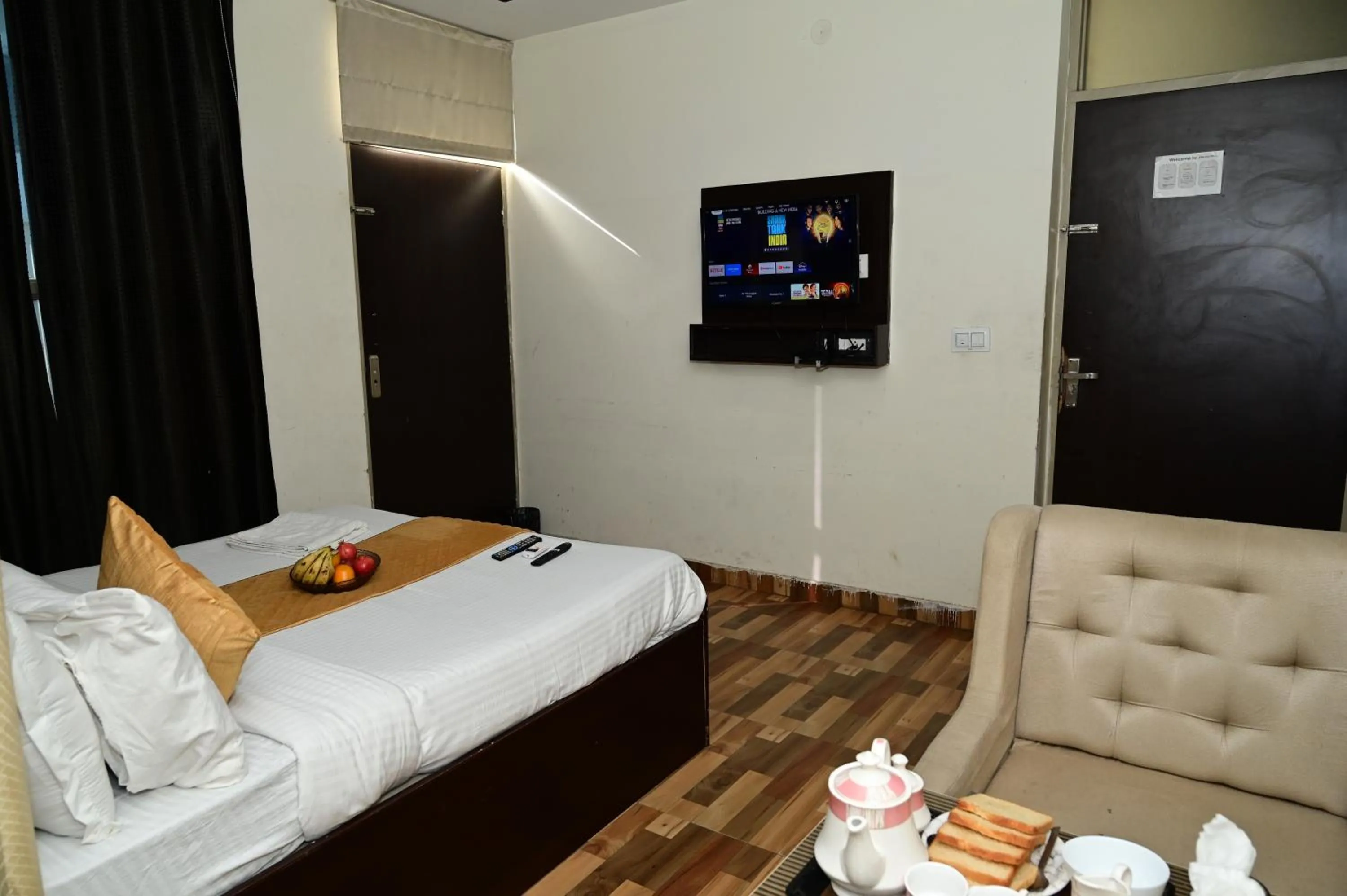 Bedroom, Bed in Hotel Krishna Pride